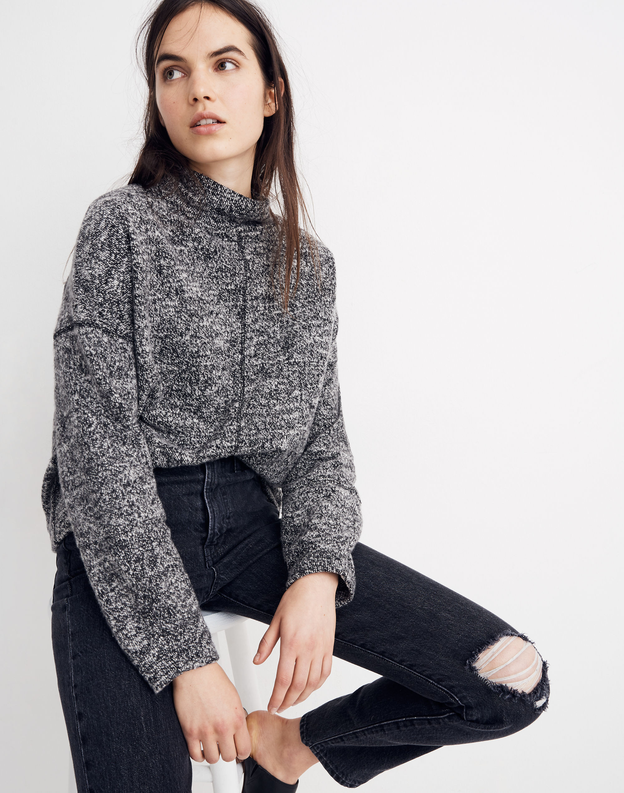 Marled Mockneck Top | Madewell