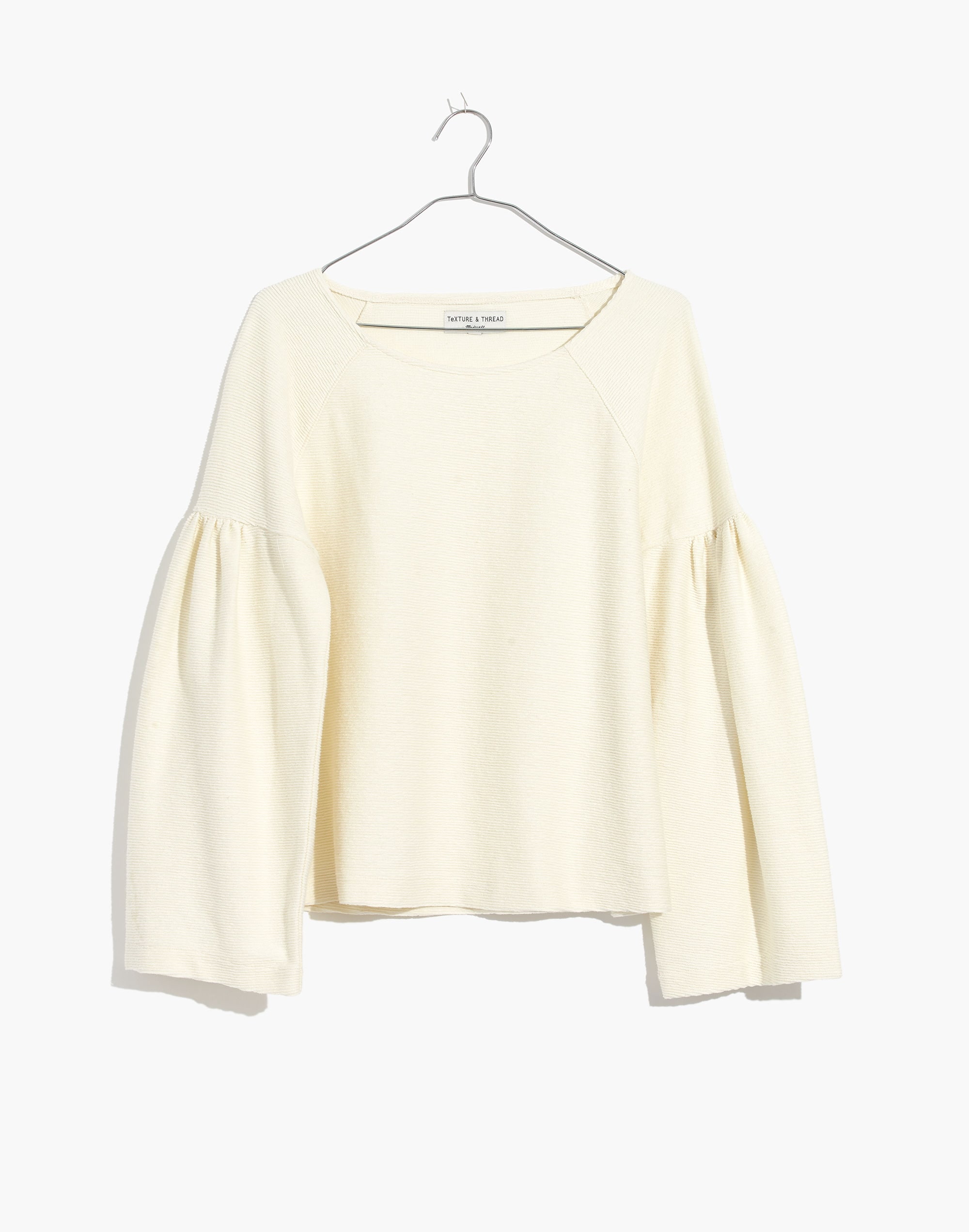 Texture & Thread Shirred-Sleeve Top | Madewell