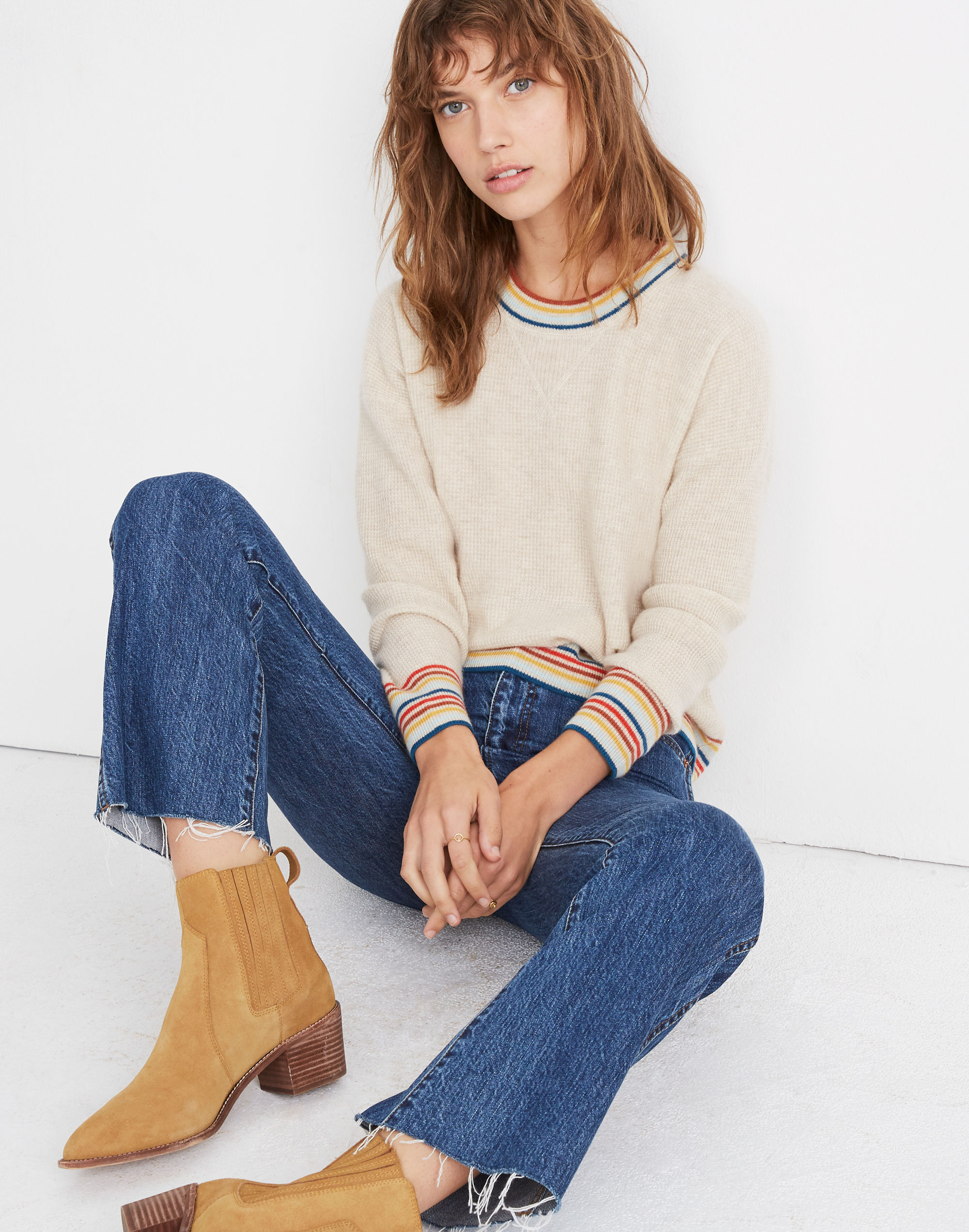 Madewell rainbow deals trim sweater