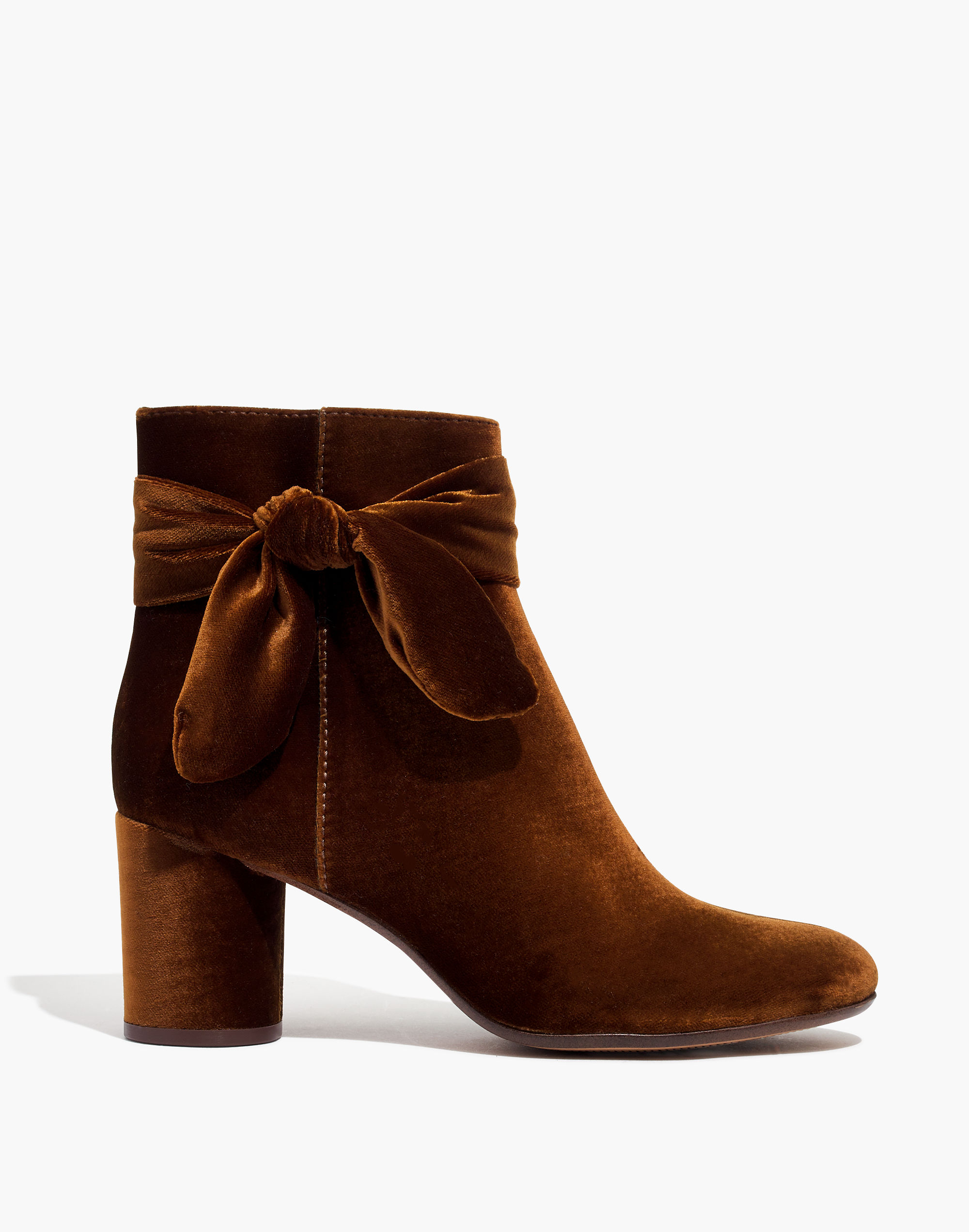 The Esme Bow Boot Velvet | Madewell