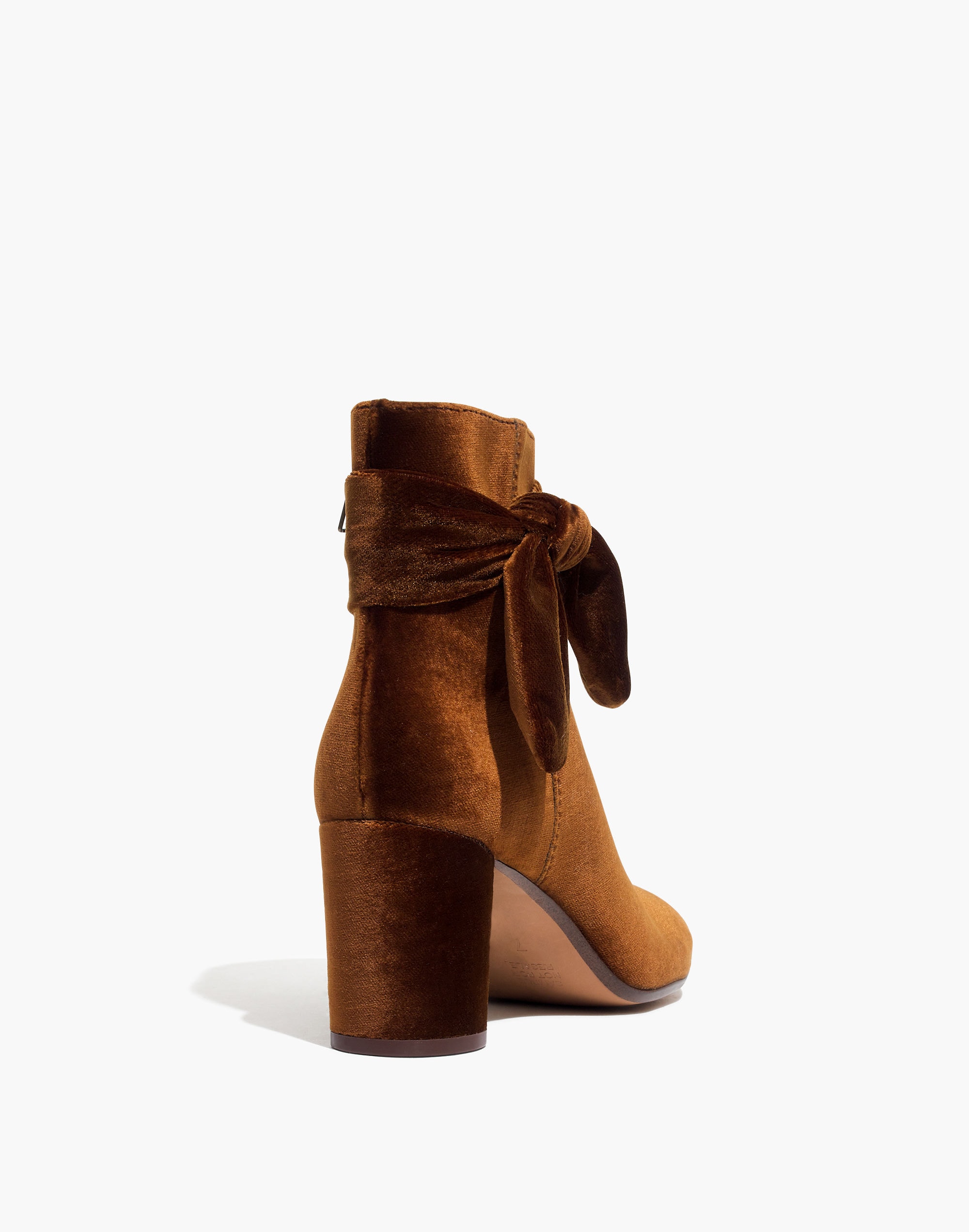 The Esme Bow Boot Velvet | Madewell