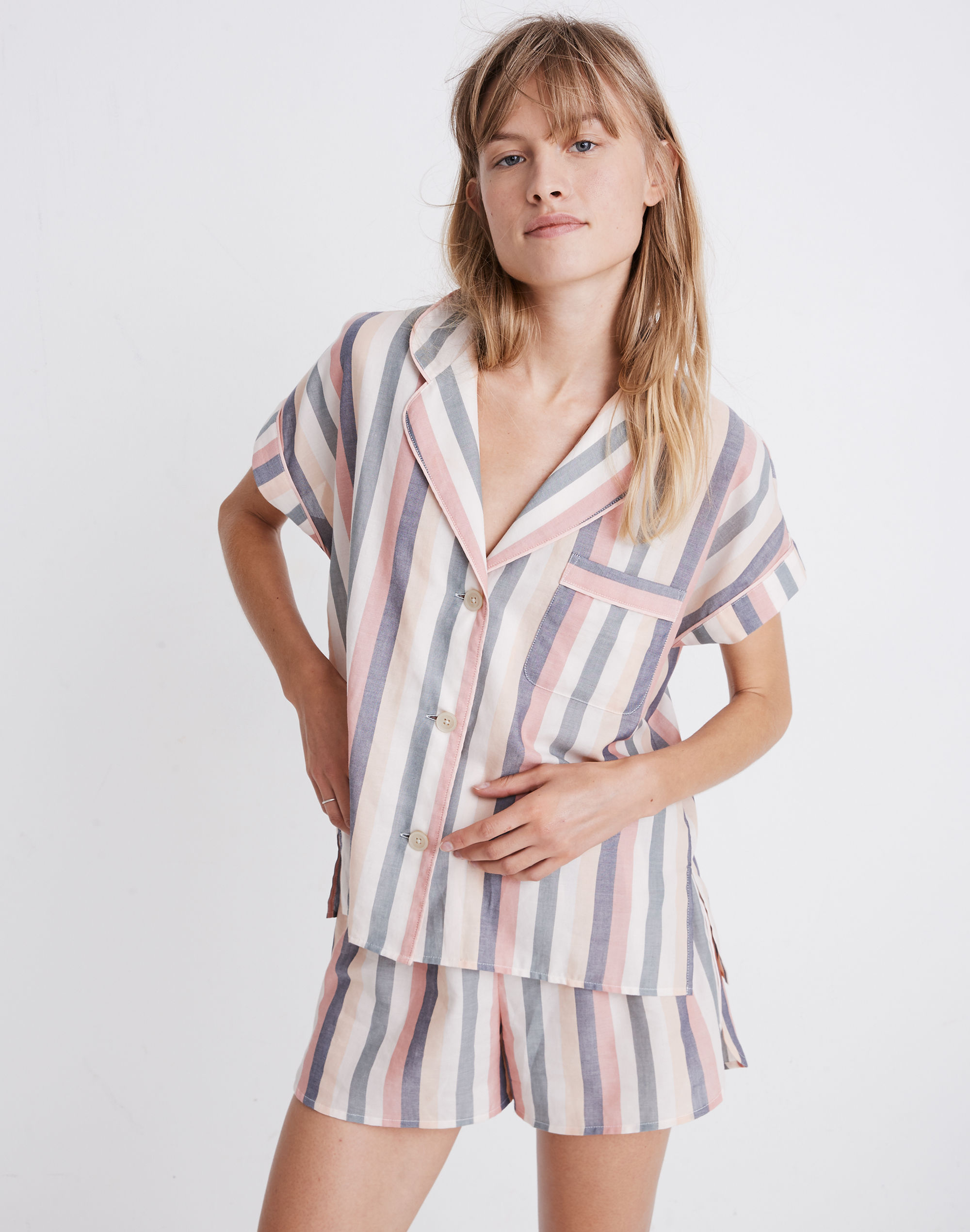 Flannel Bedtime Pajama Shorts Lonnie Stripe | Madewell