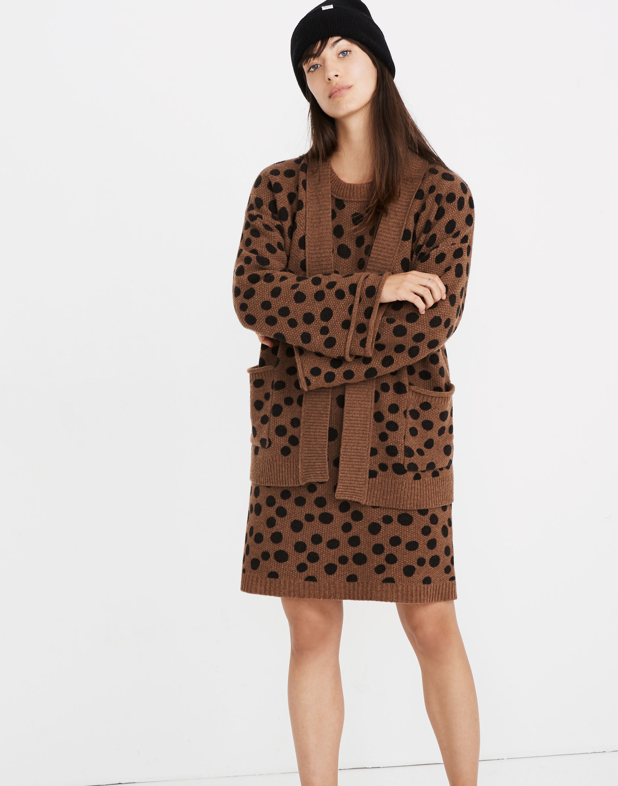 Madewell leopard dot 2025 pullover sweater