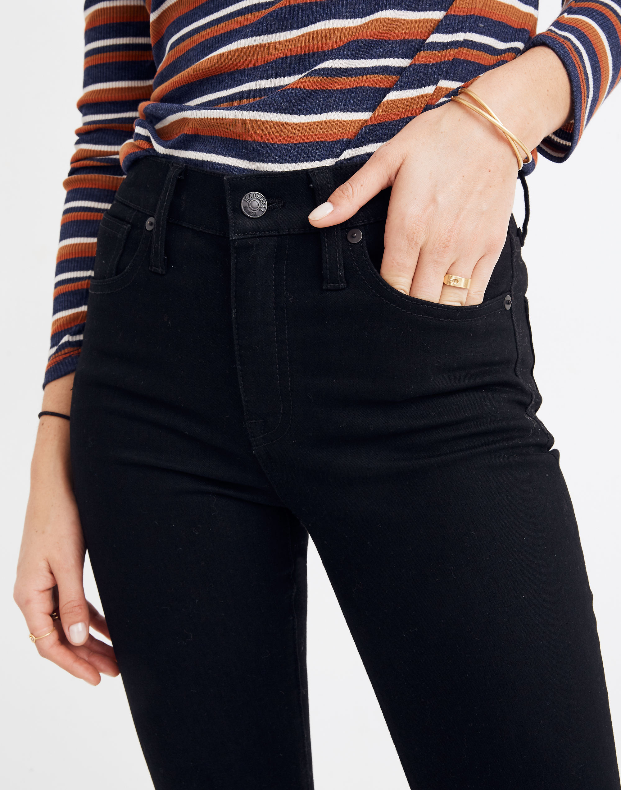 Tall 9" Mid-Rise Skinny Jeans Black Frost: THERMOLITE® Edition | Madewell