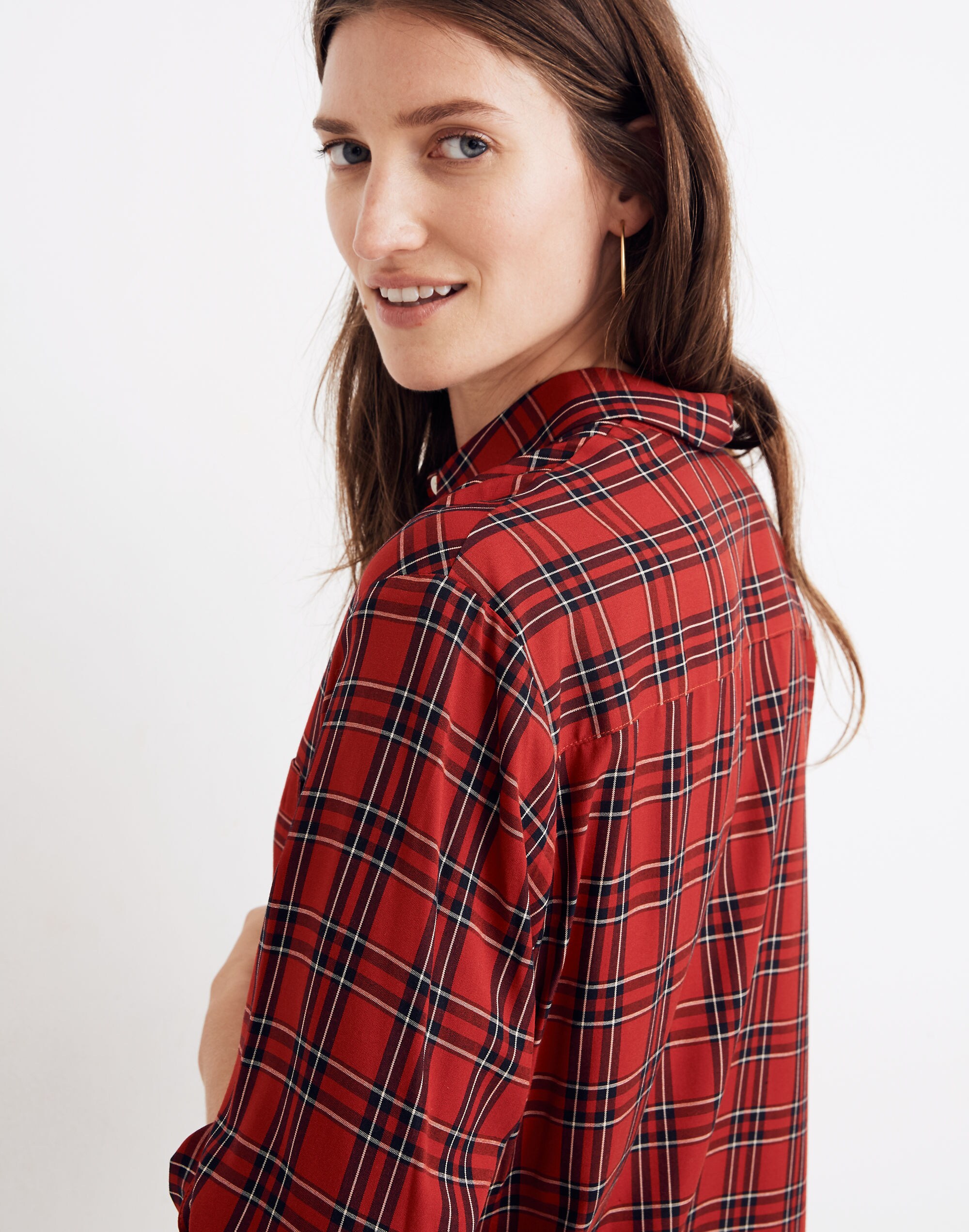 Oversized Ex-Boyfriend Shirt in Tartan Plaid | Madewell