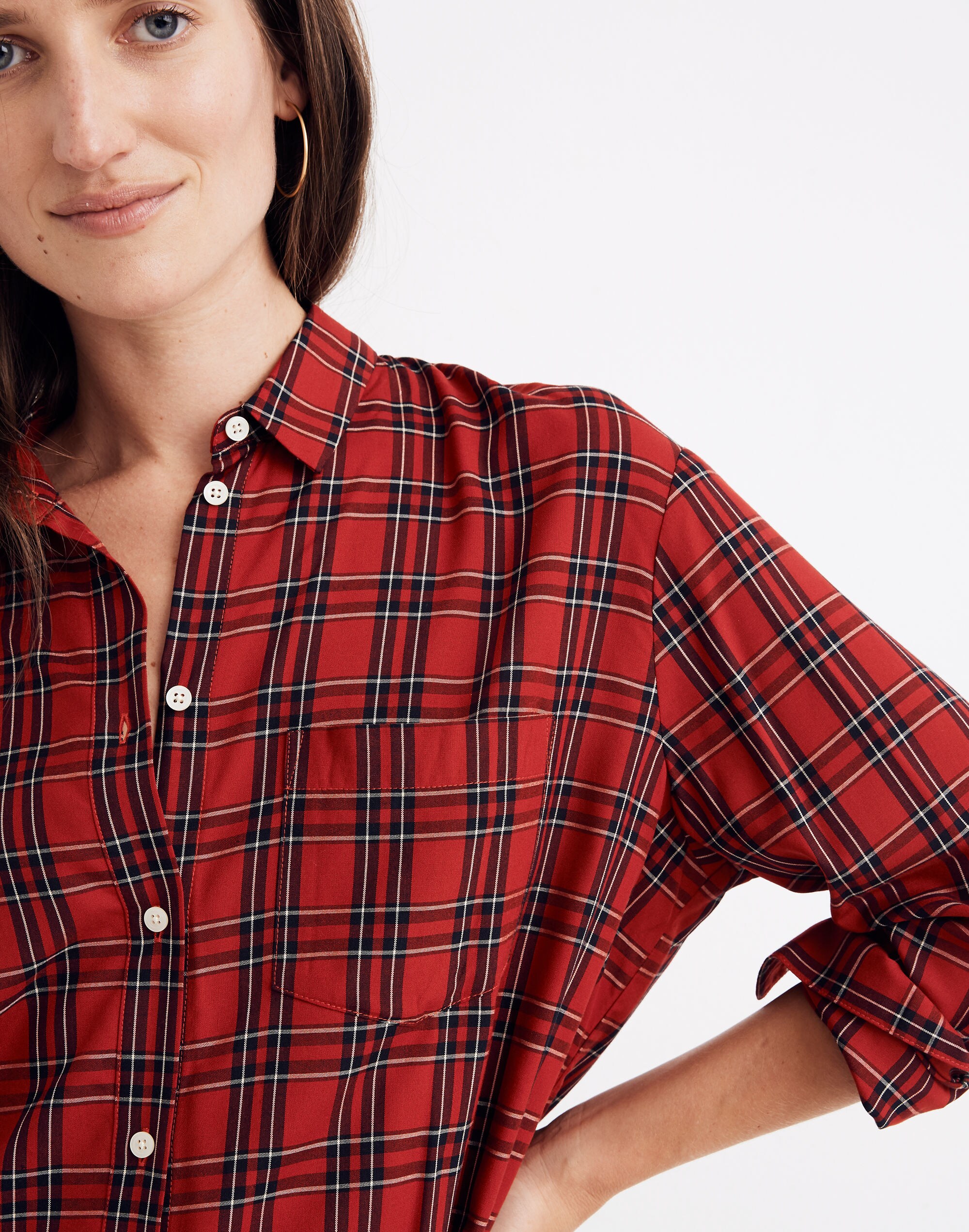 Oversized Ex-Boyfriend Shirt in Tartan Plaid | Madewell