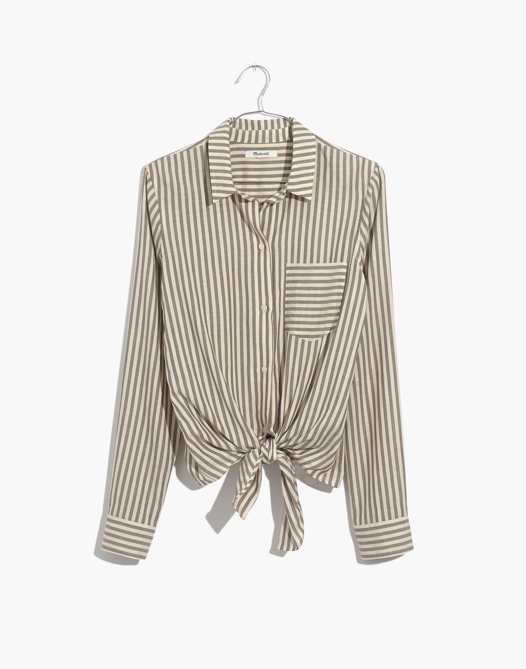 Tie-Front Shirt in Maitland Stripe | Madewell