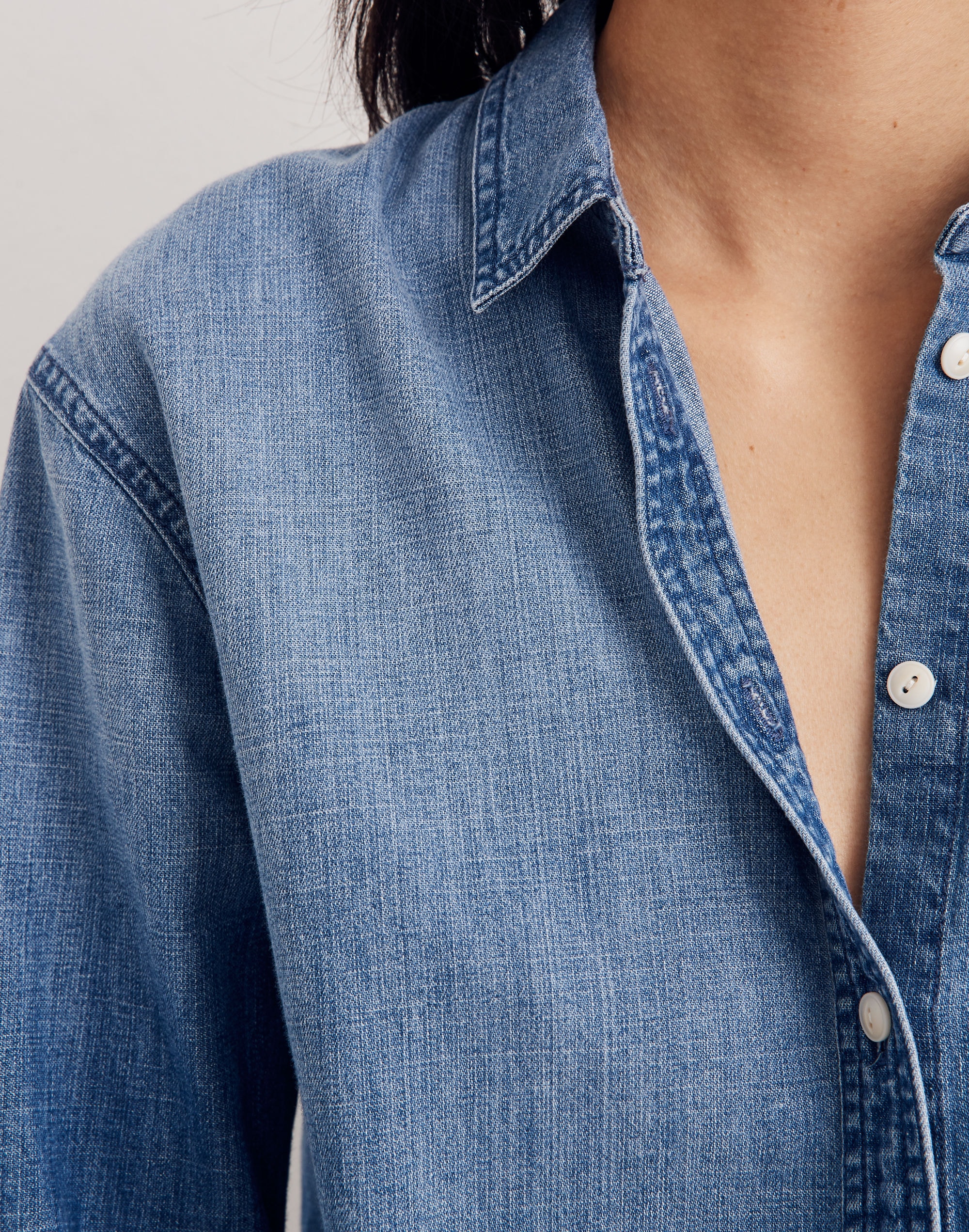 Denim Oversized Ex-Boyfriend Shirt in Cameron Wash | Madewell