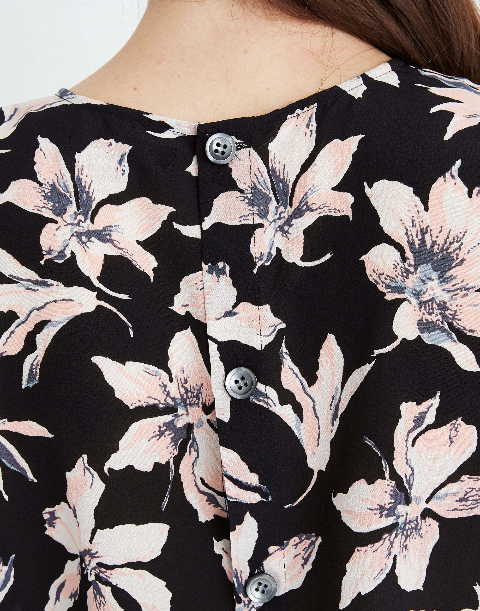 Silk Button-Back Tie Tee Winter Orchid | Madewell