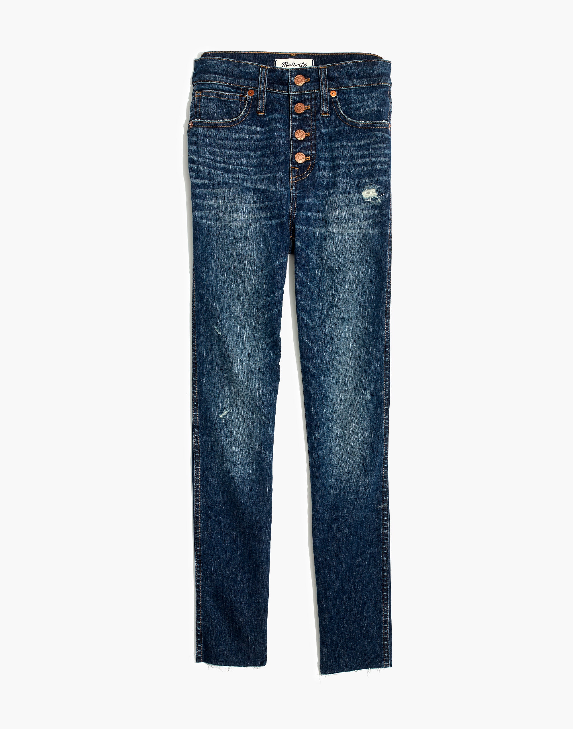 10" High-Rise Skinny Crop Jeans Rosecliff Wash: Button-Front Edition | Madewell