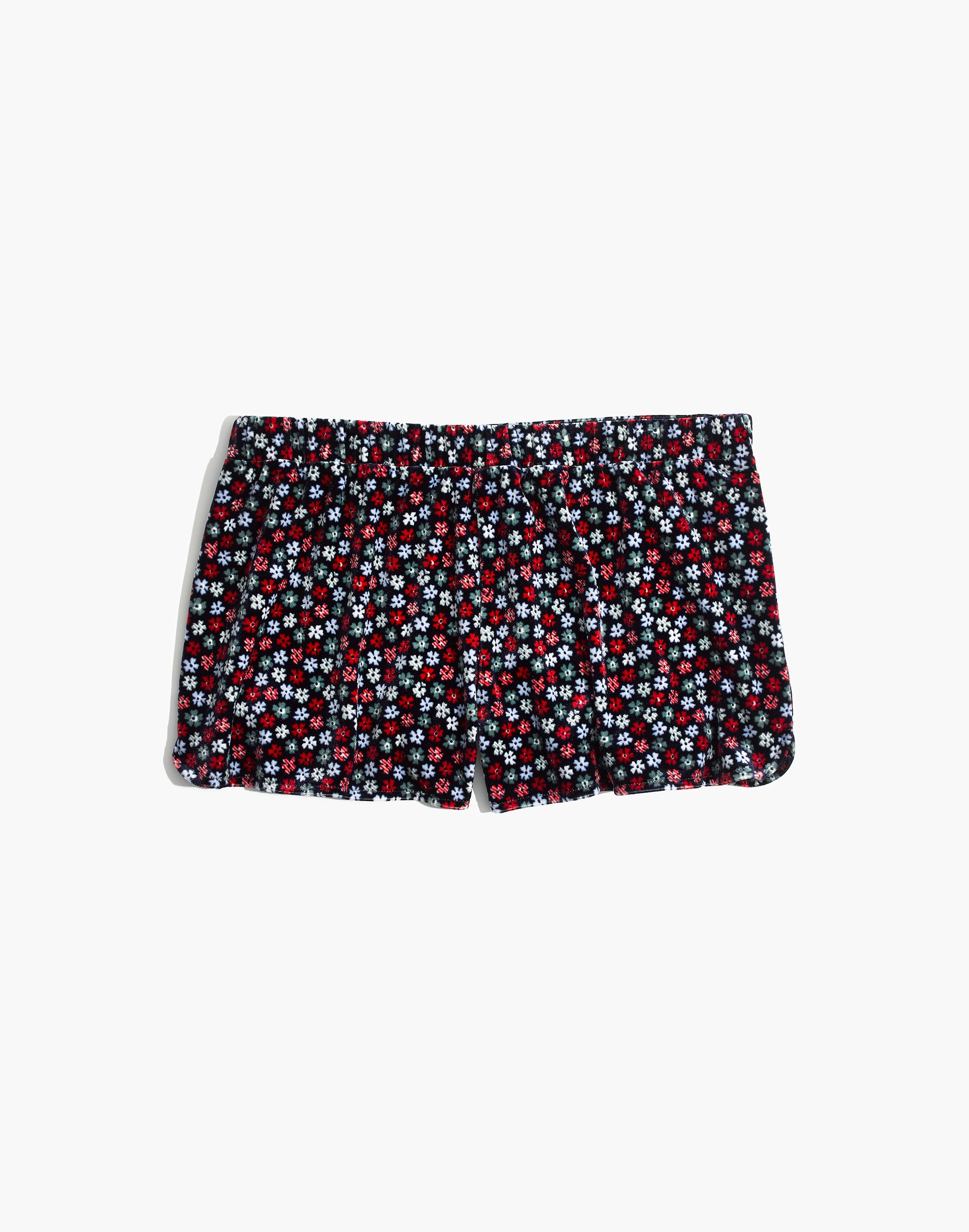 Velvet Pajama Shorts in Petite Blooms | Madewell