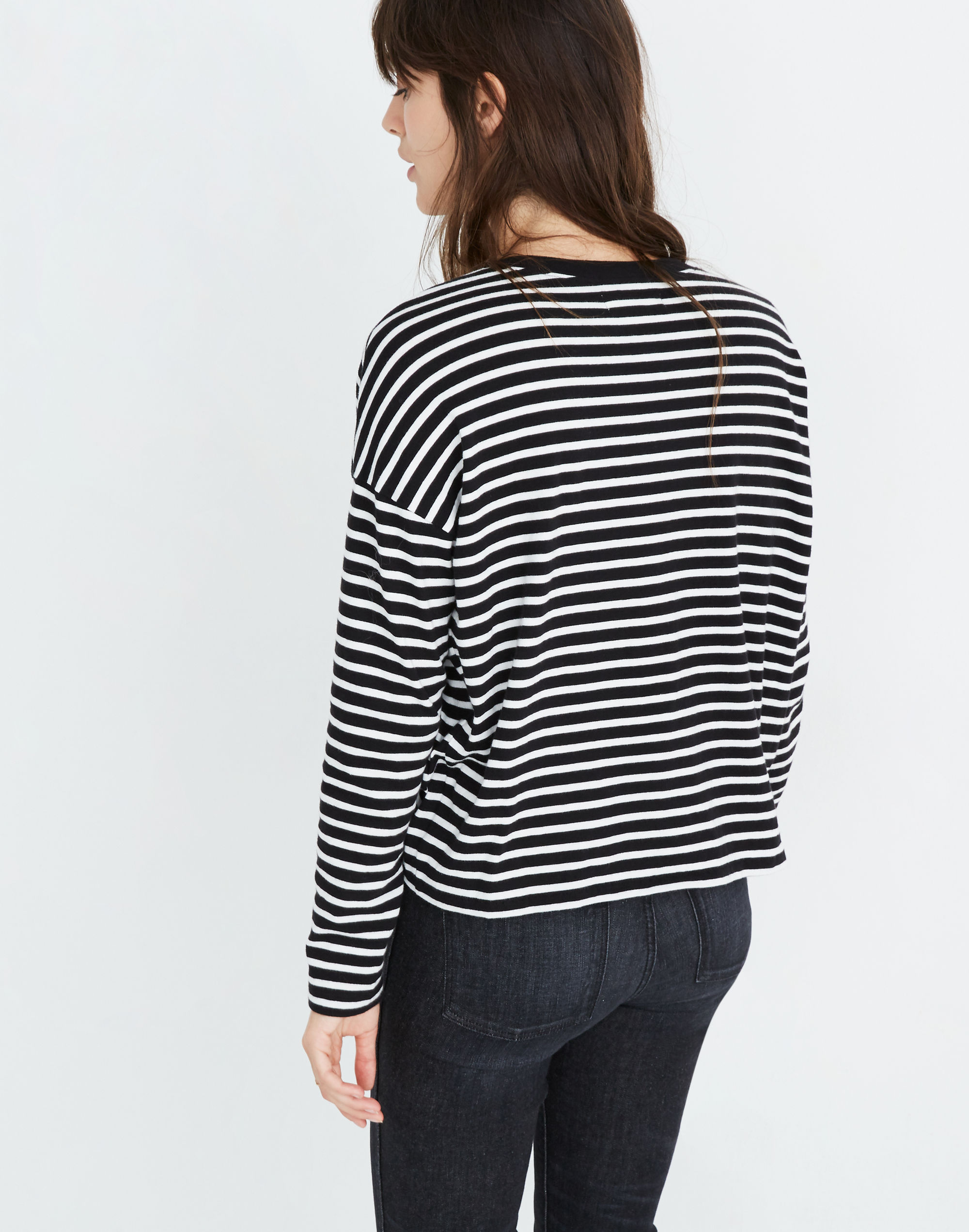 Triblend Ex-Boyfriend Long-Sleeve Tee Baden Stripe | Madewell