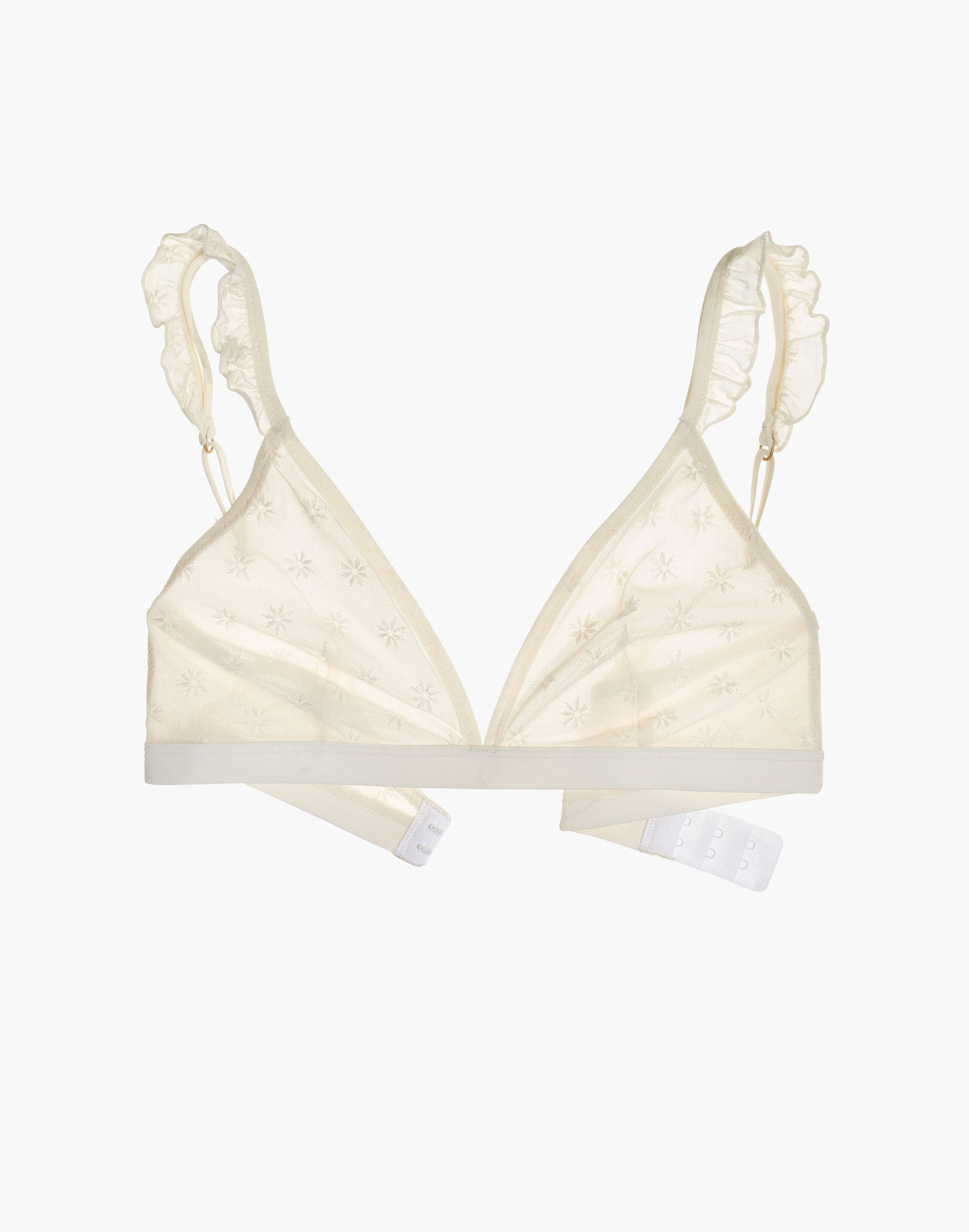 Embroidered Mesh Ruffle Eden Bralette | Madewell