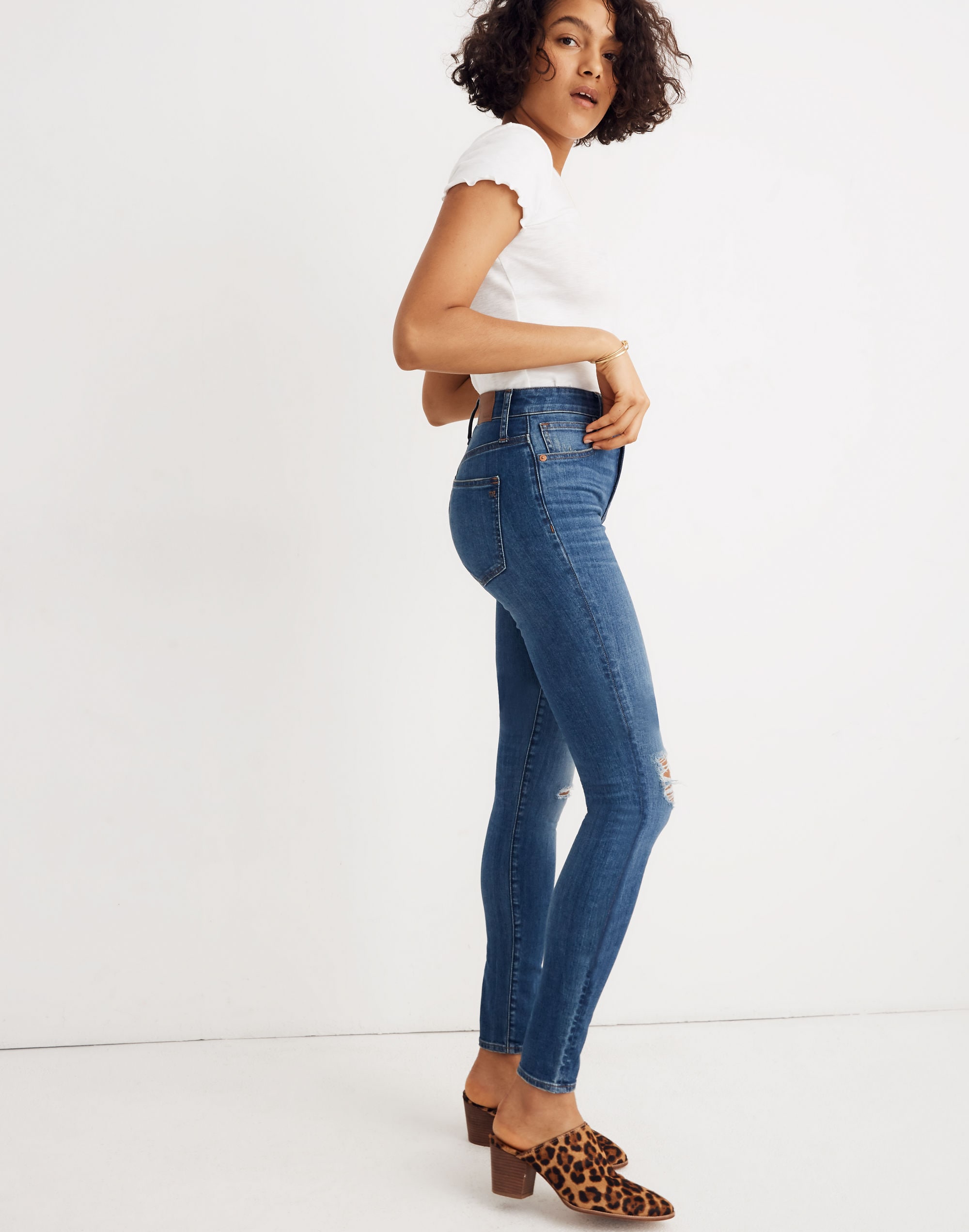 Curvy High-Rise Skinny Crop Jeans in Delmar Wash: Eco Edition | Madewell