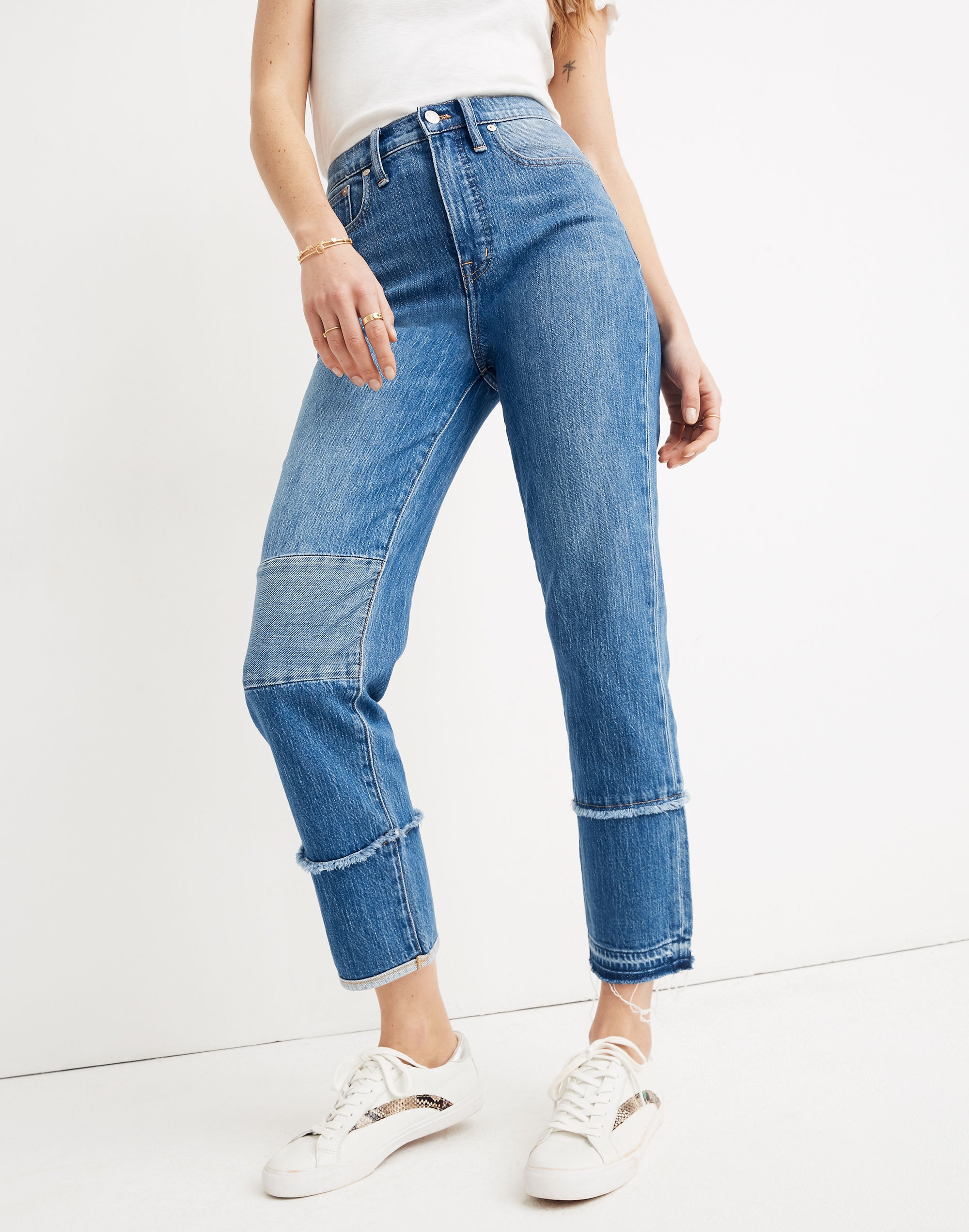 Madewell x ISKO™ Patched Classic Straight Jeans |