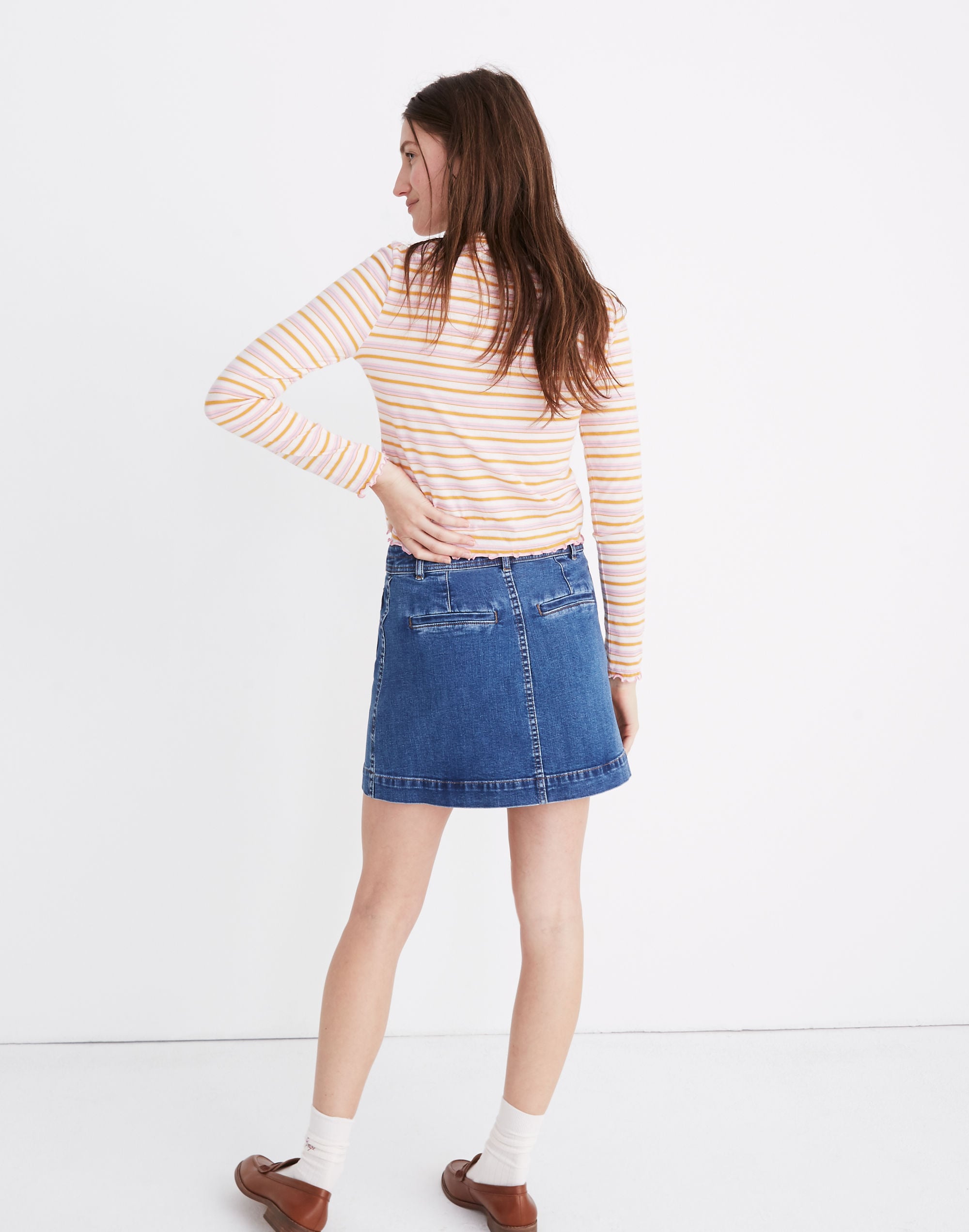 Stretch Denim A-Line Mini Skirt Cassius Wash | Madewell