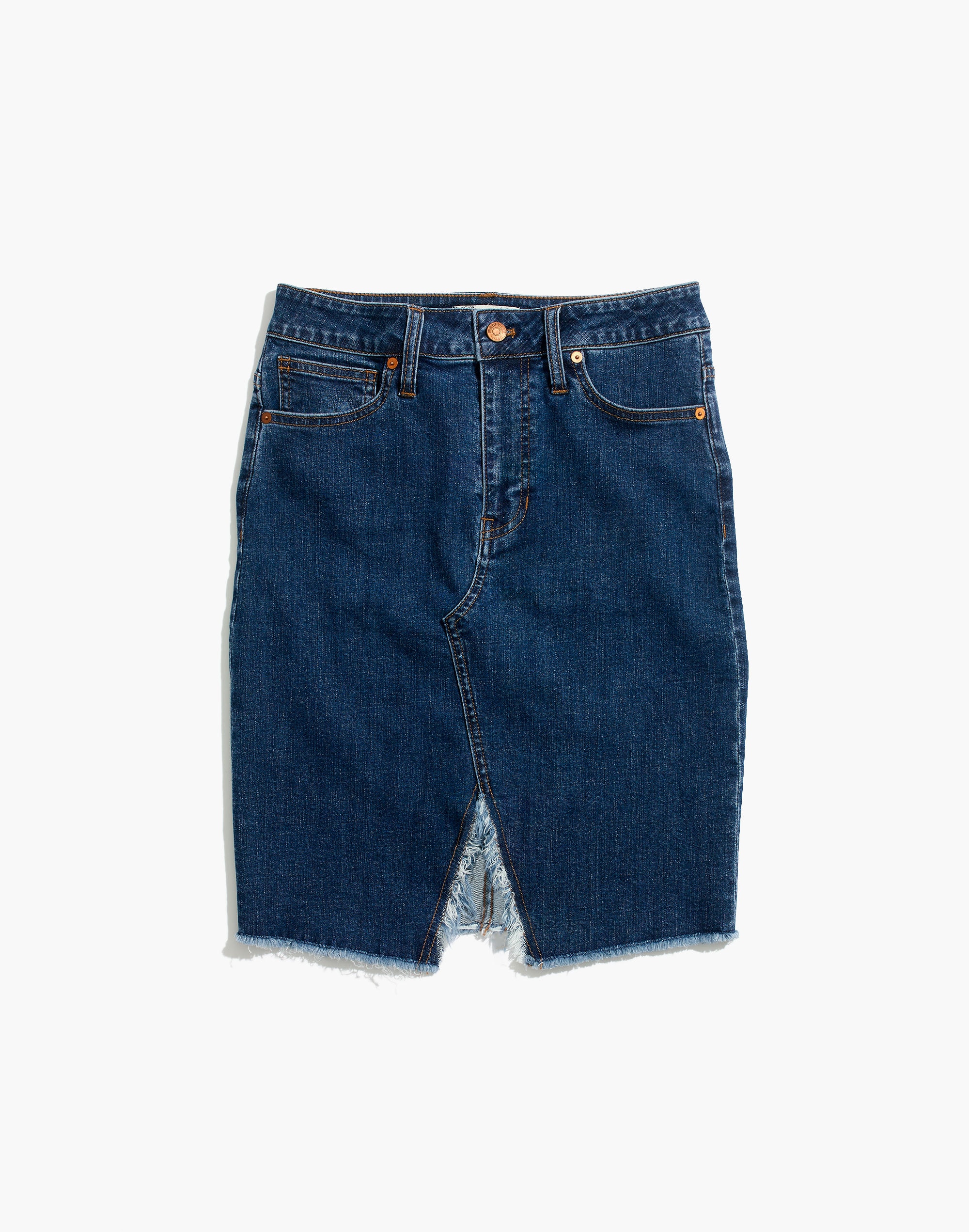 Stretch Denim Pegged Skirt Bellhaven Wash: Cutout Edition | Madewell