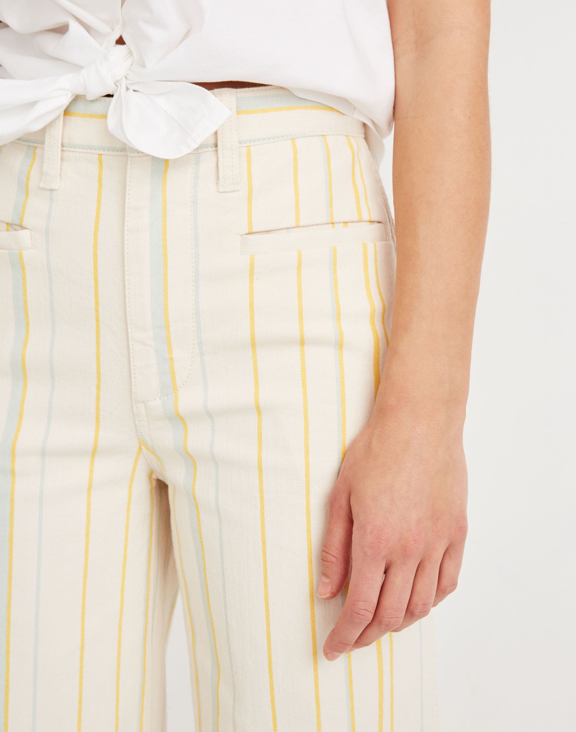 Emmett Wide-Leg Crop Pants Stripe | Madewell