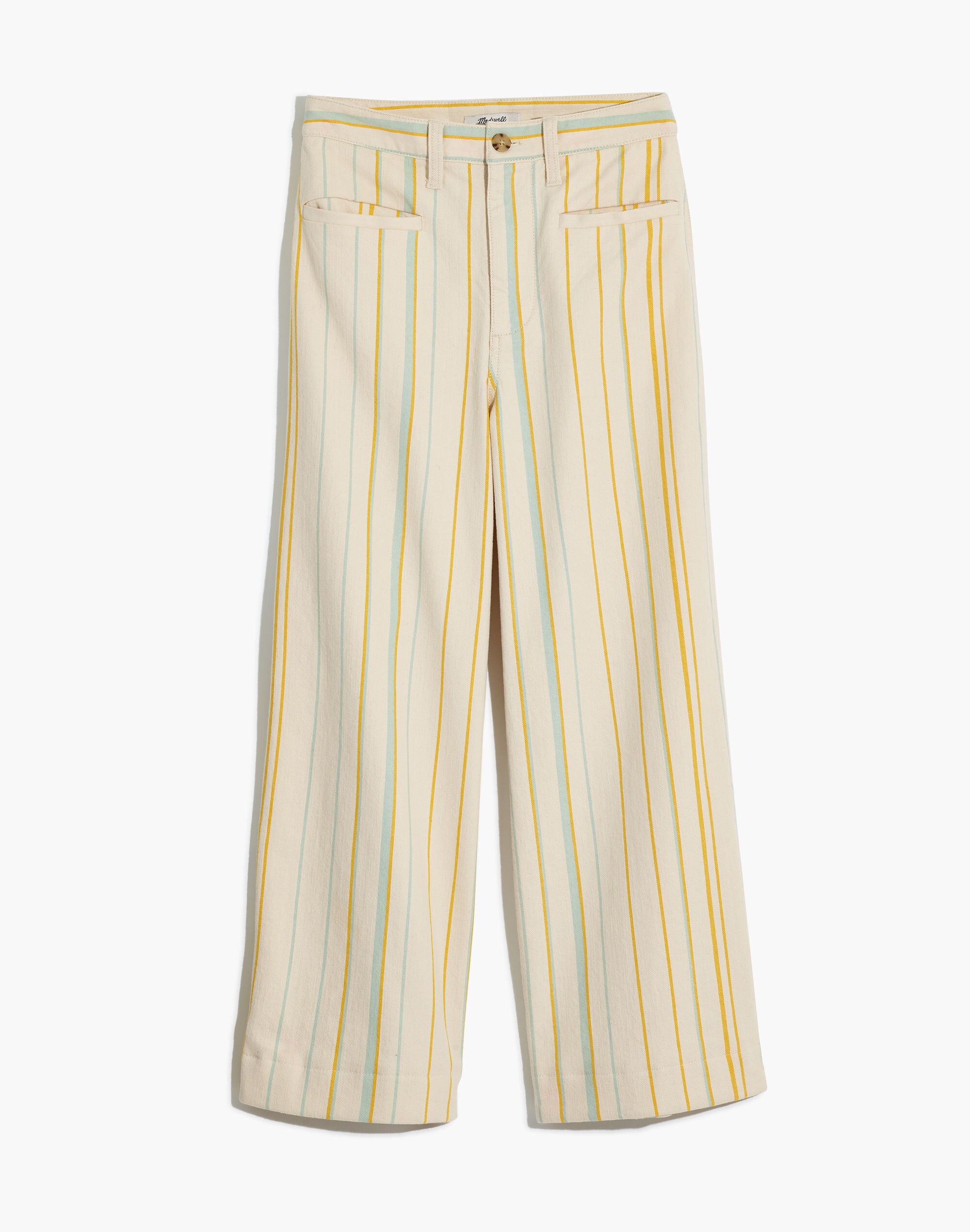 Emmett Wide-Leg Crop Pants Stripe | Madewell