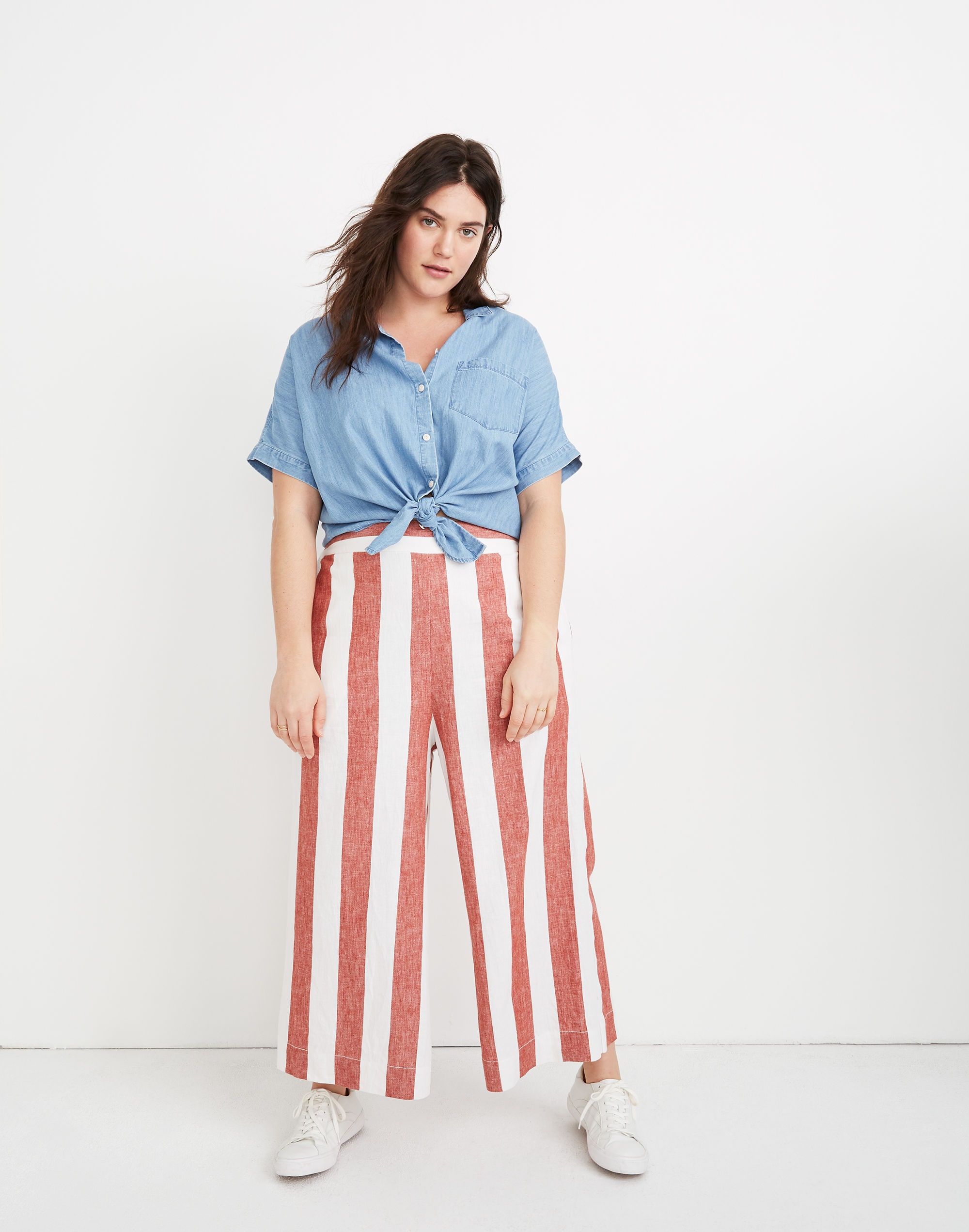 Huston Pull-On Crop Pants in Bold Stripe | Madewell