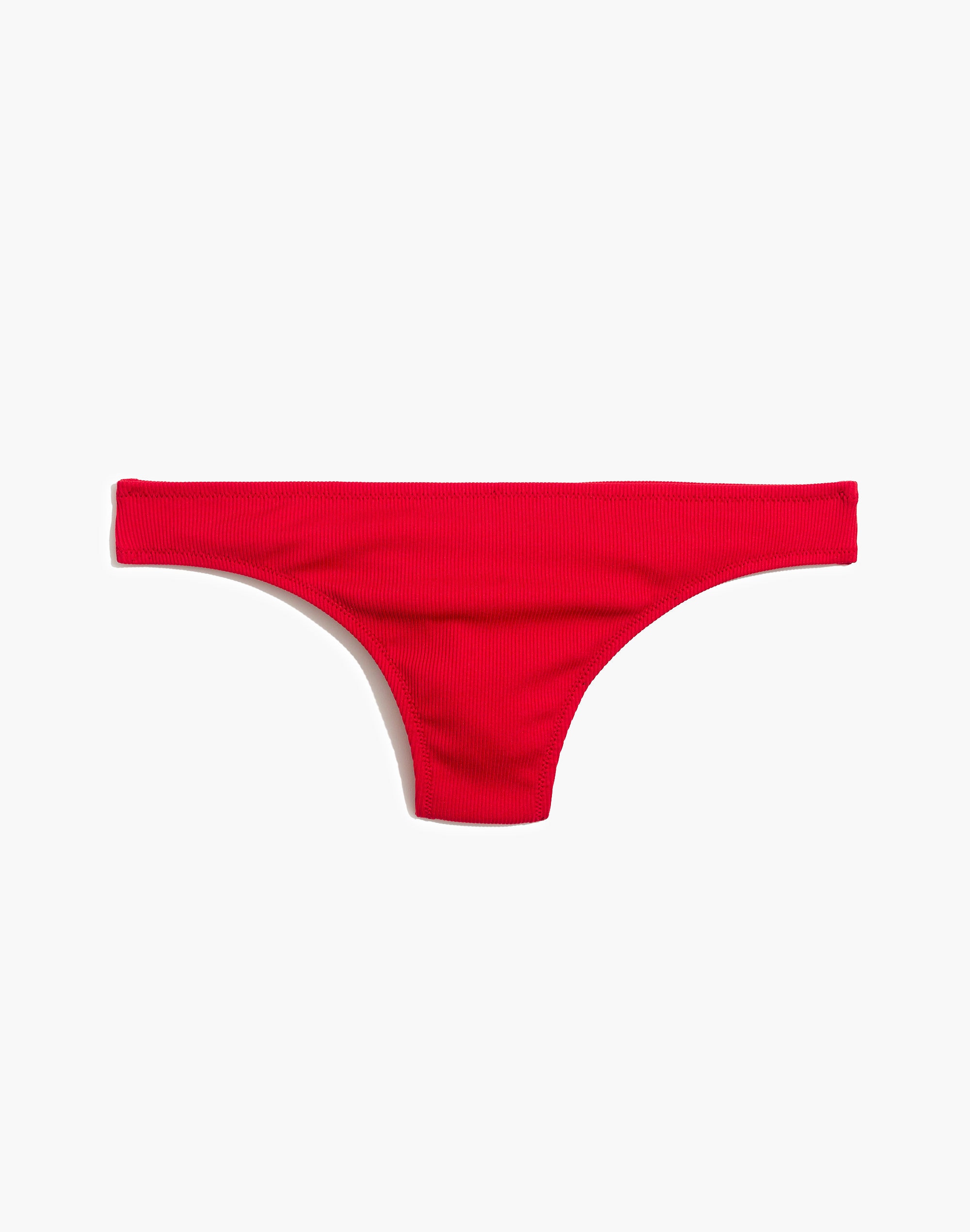 Madewell Second Wave Ribbed Classic Bikini Bottom | Madewell