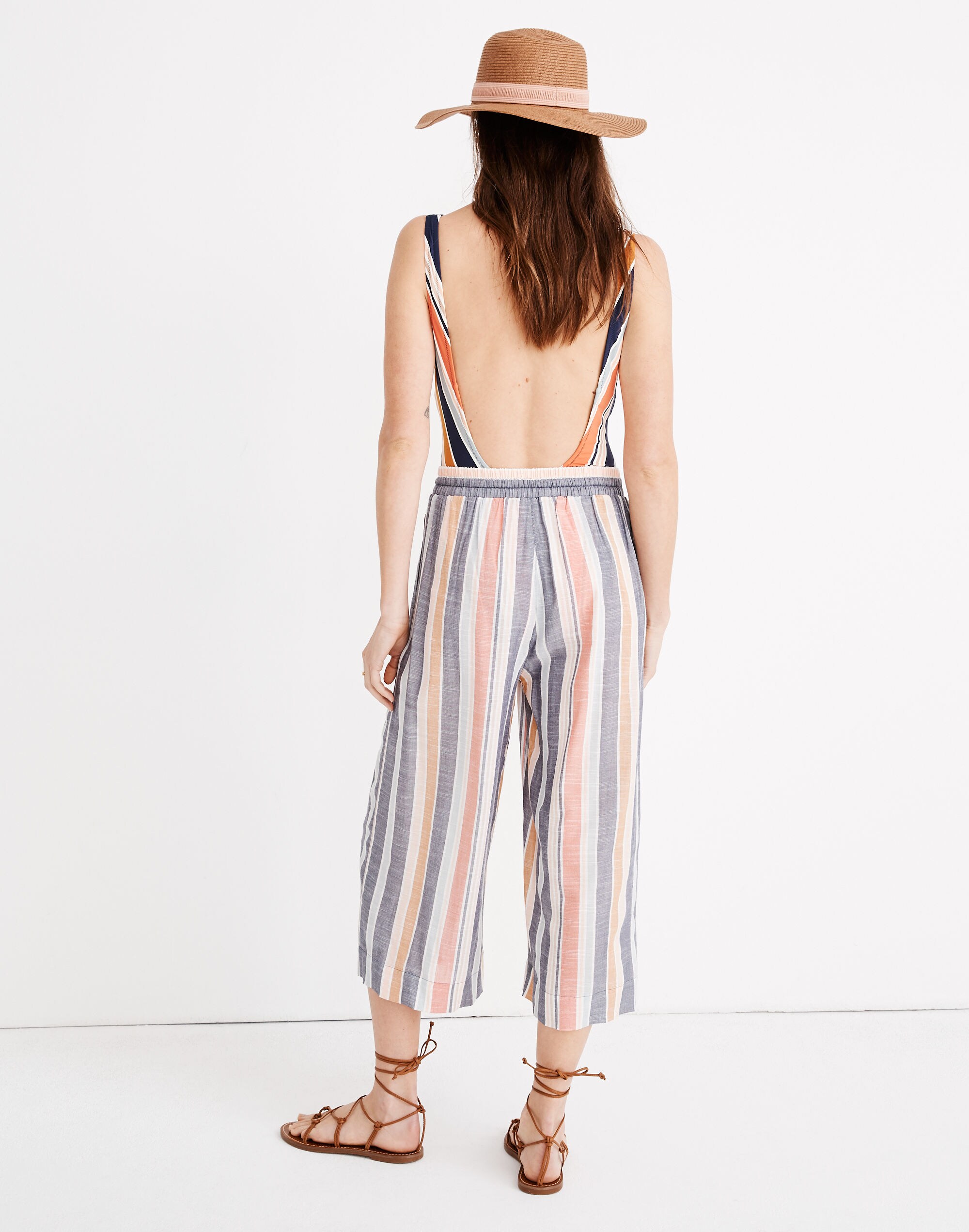 Huston Cover-Up Crop Pants in Towel Stripe | Madewell