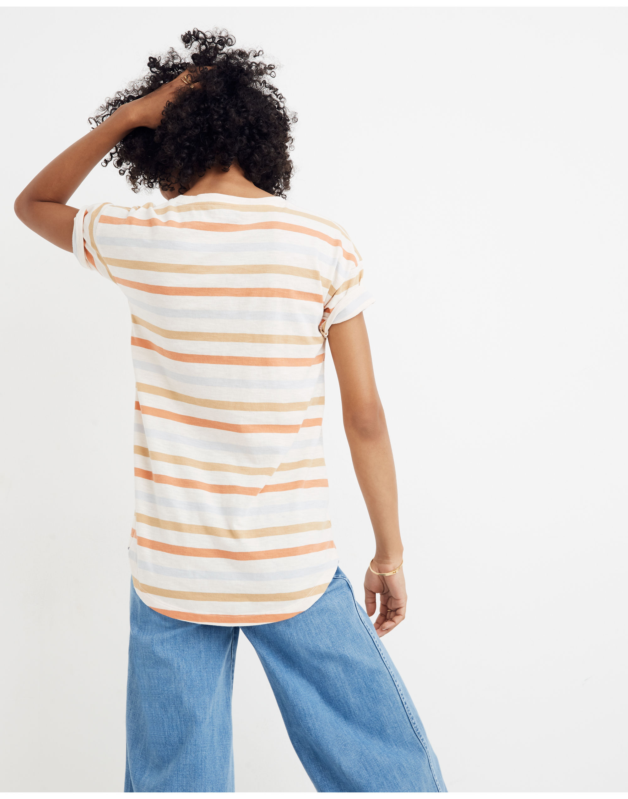 Whisper Cotton Crewneck Tee Birchmont Stripe | Madewell