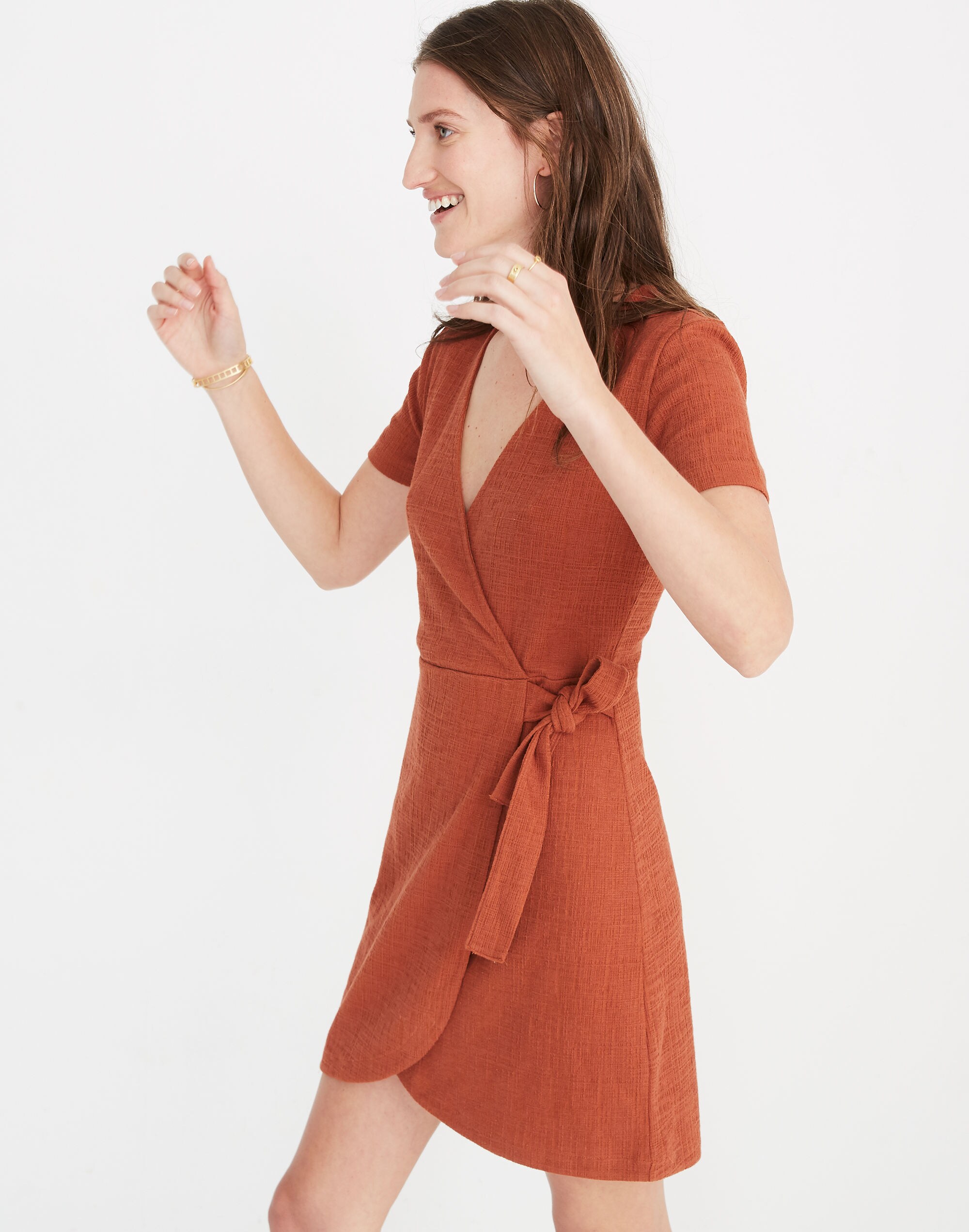 Texture and thread sale side tie dress