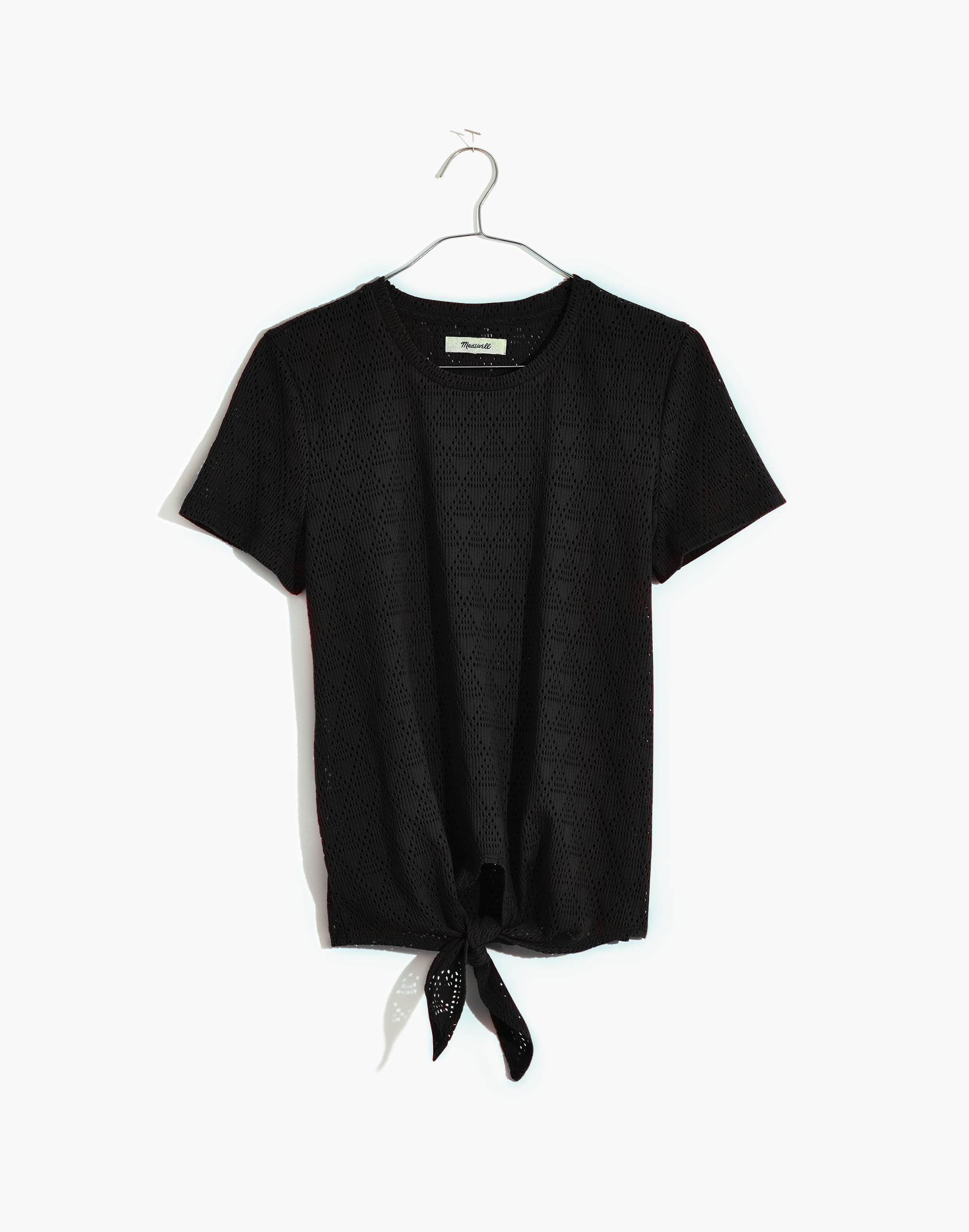 Modern Tie-Front Tee Geo-Eyelet | Madewell