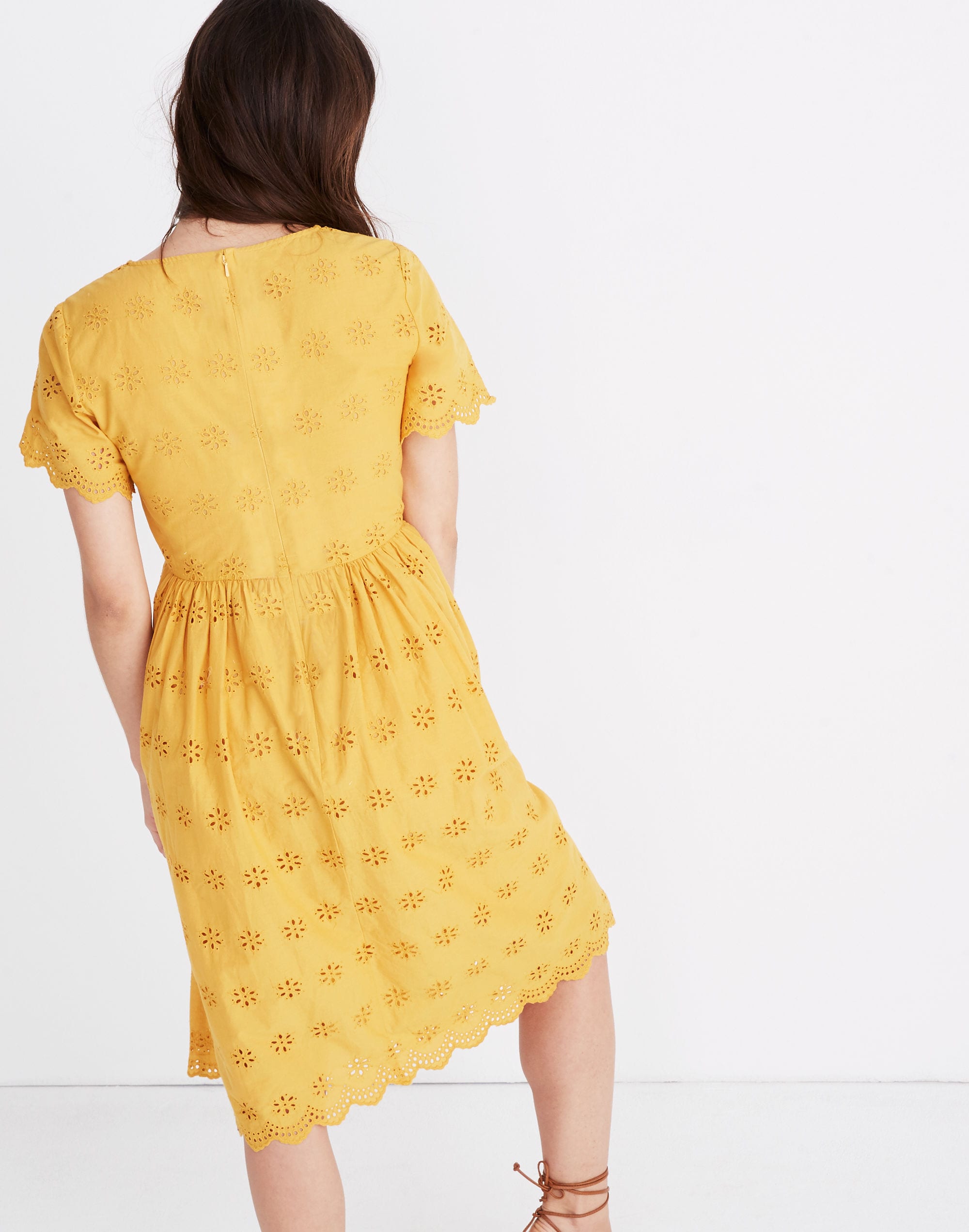 Scalloped Eyelet Midi Dress | Madewell