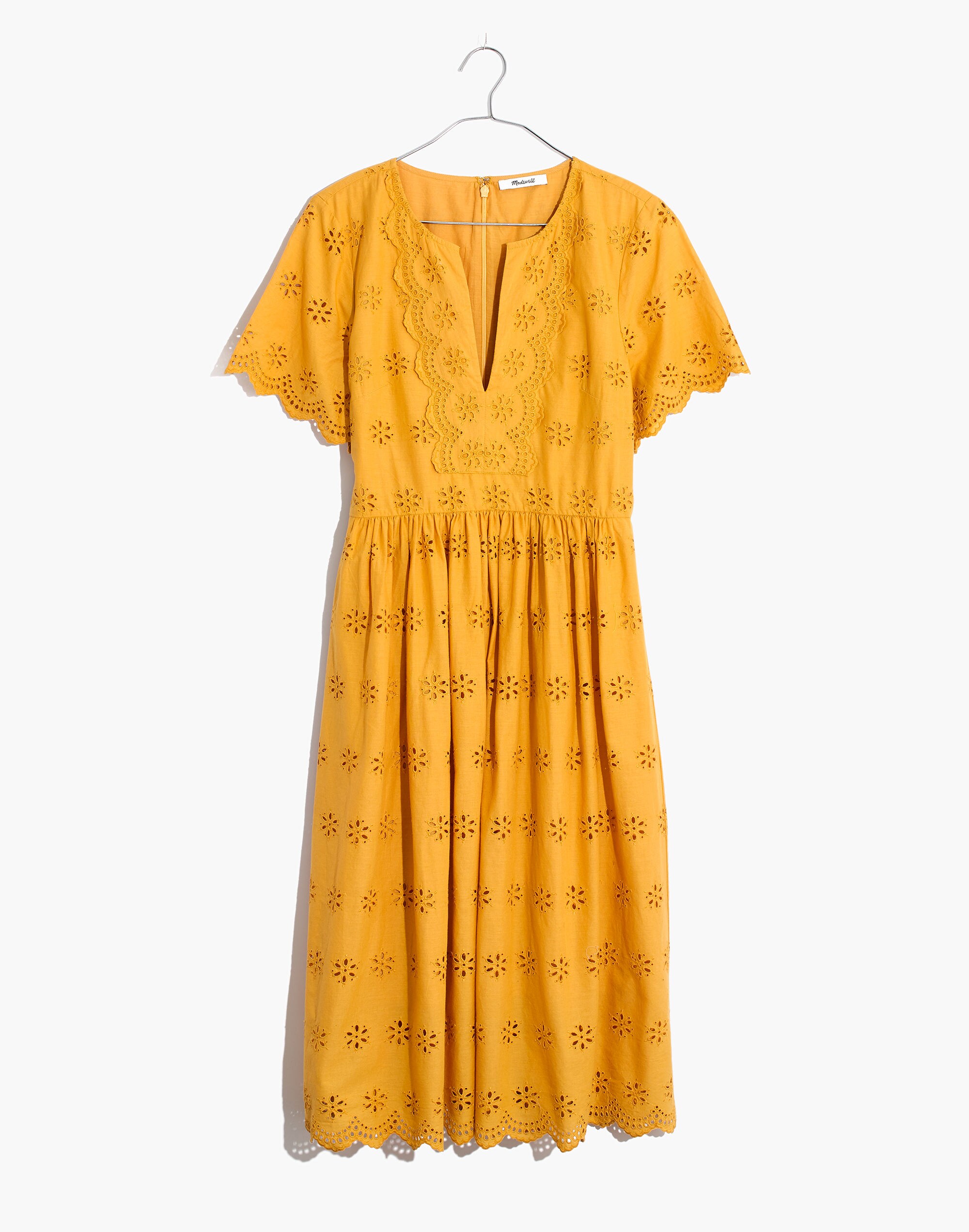 Scalloped Eyelet Midi Dress | Madewell