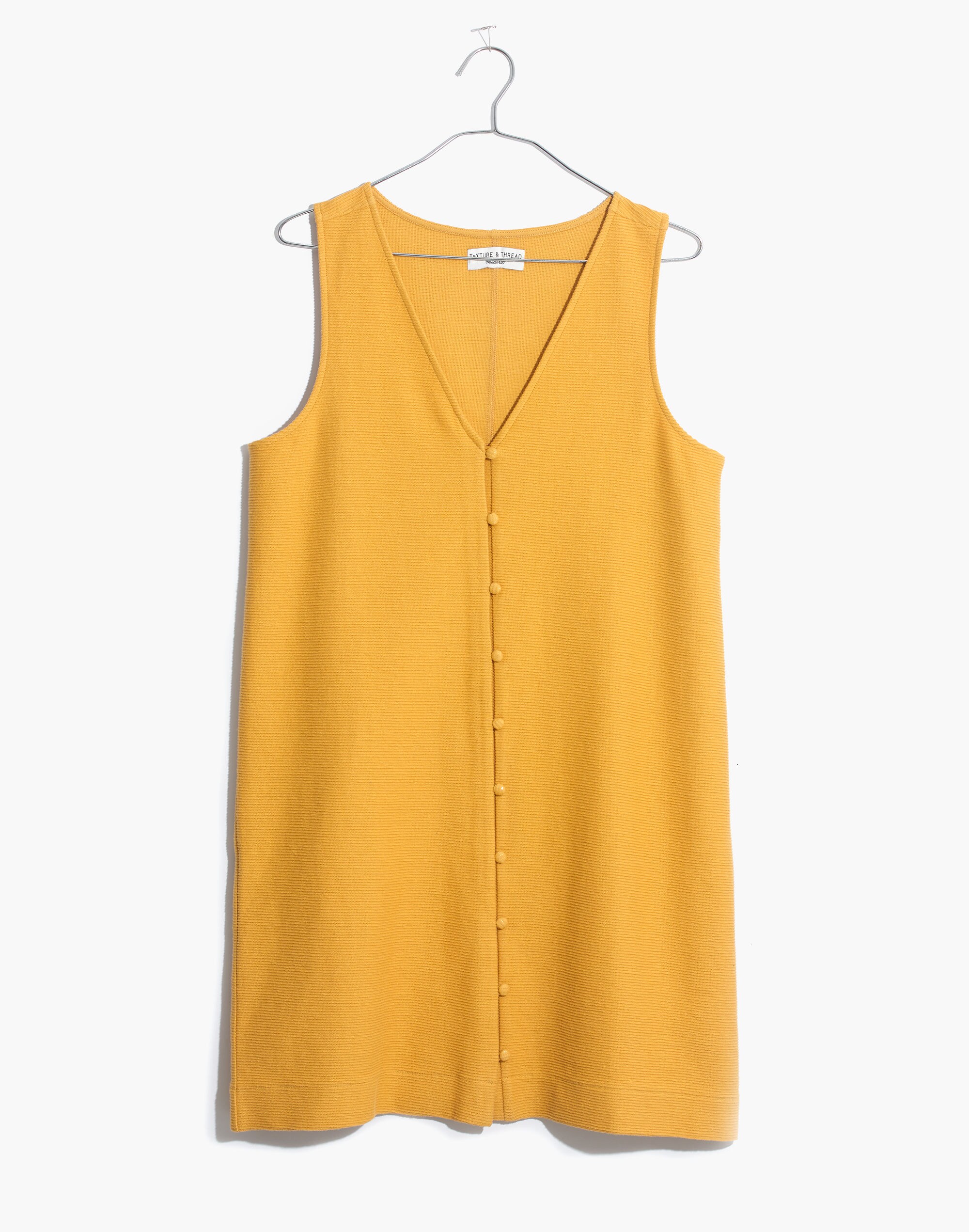 Texture & Thread Button-Front Tank Dress | Madewell