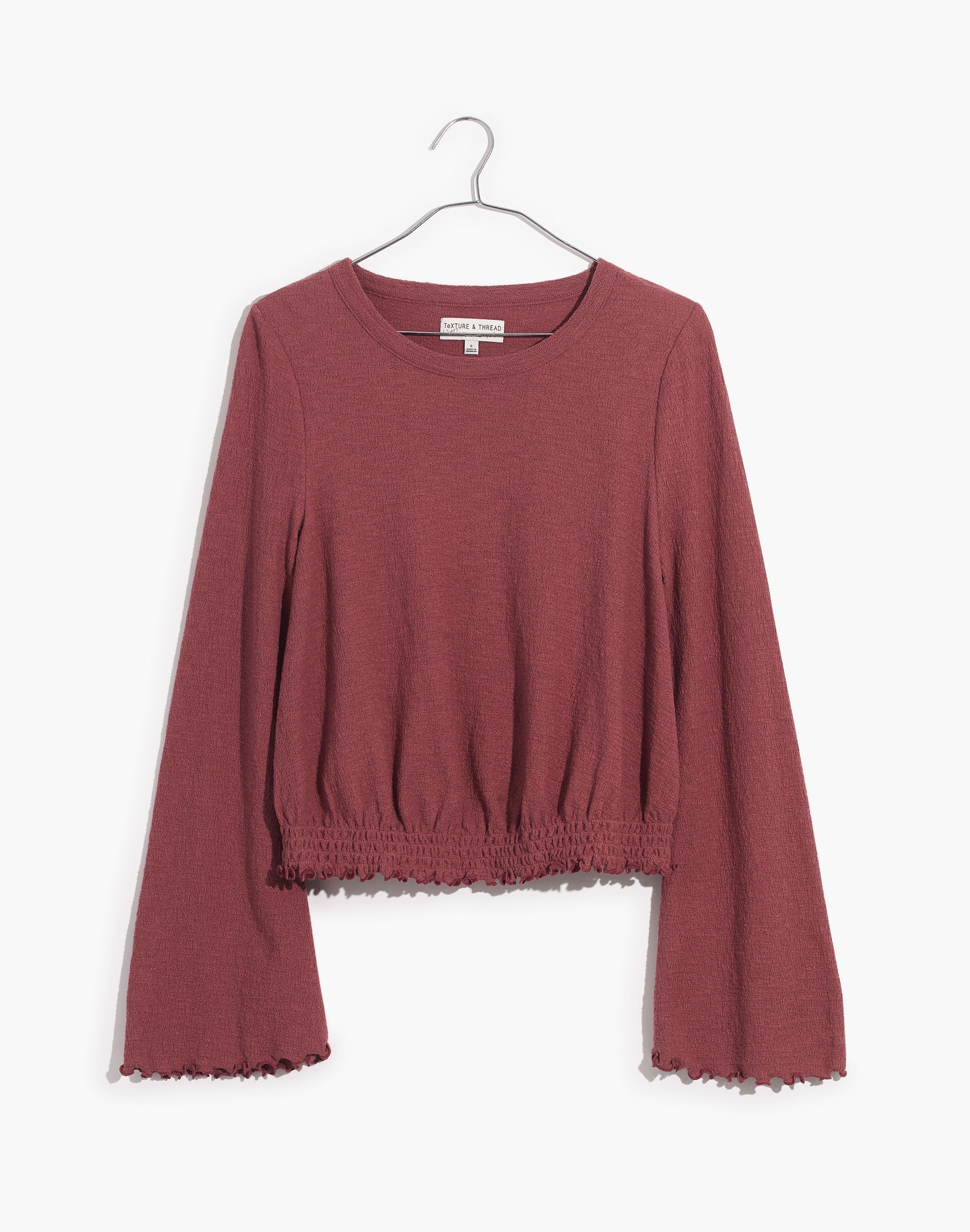 Texture & Thread Smocked Bell-Sleeve Top | Madewell