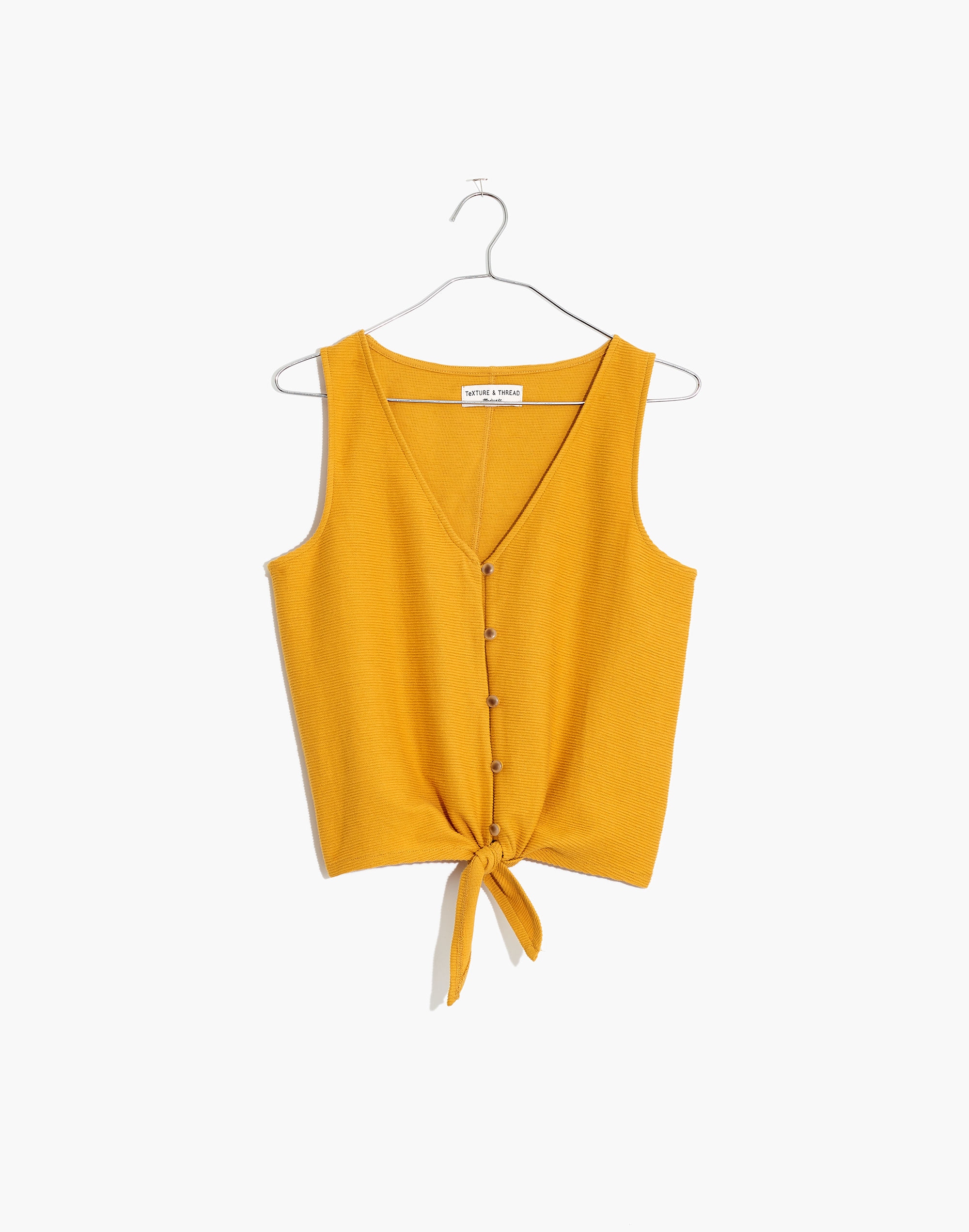 Texture & Thread Button-Front Tie Tank Top | Madewell