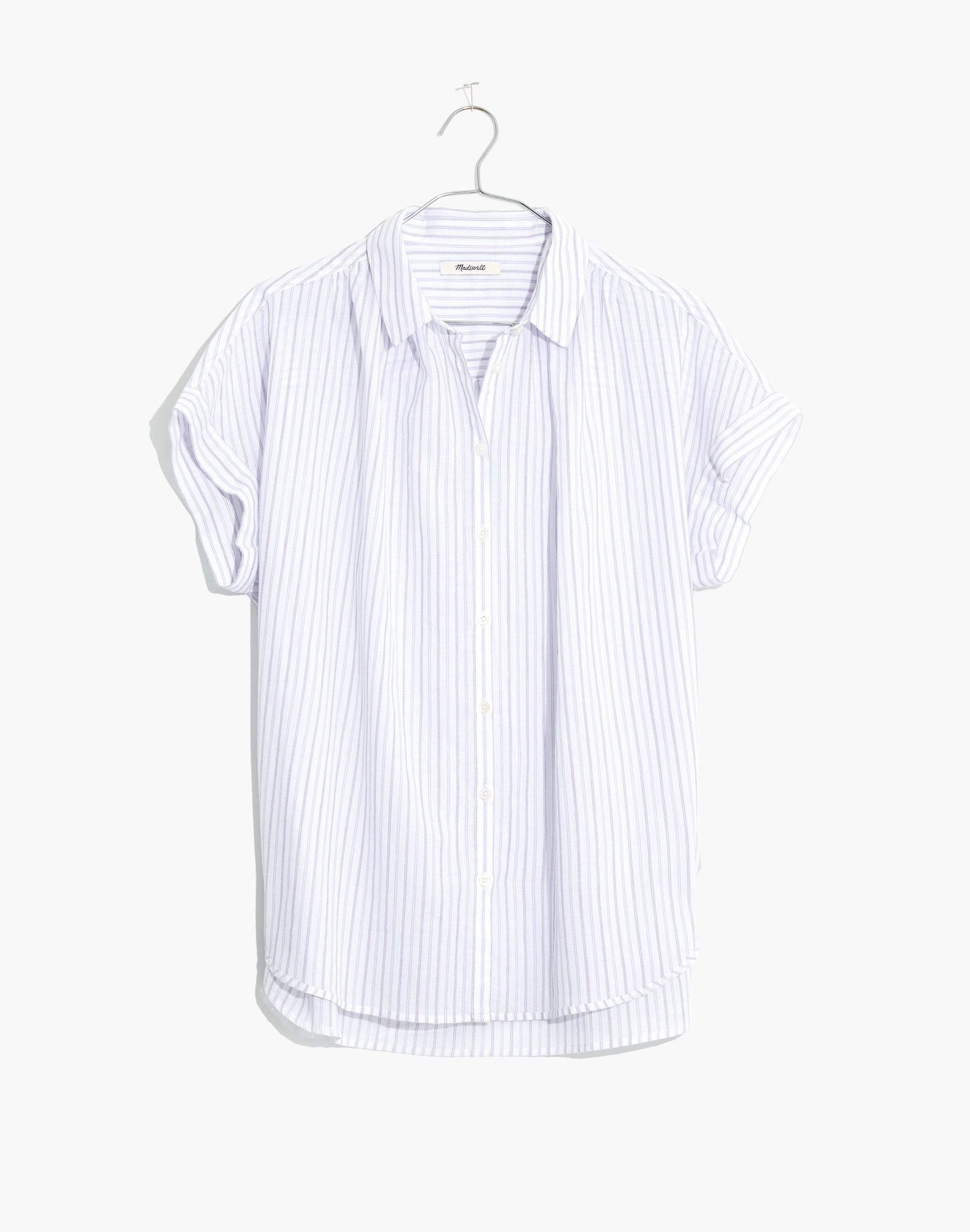 Central Tunic Shirt in Lavender Stripe