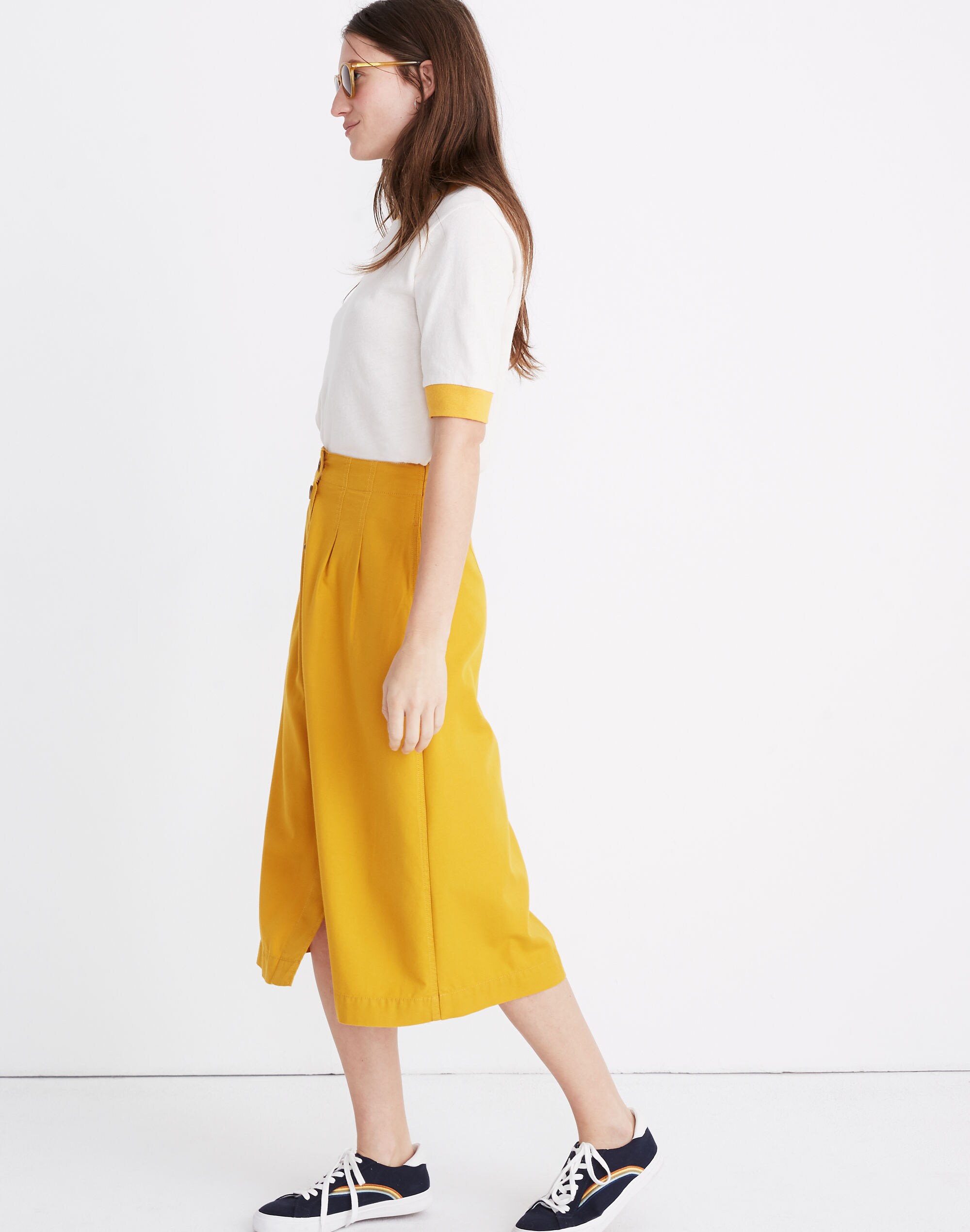 Patio Button-Front Midi Skirt | Madewell