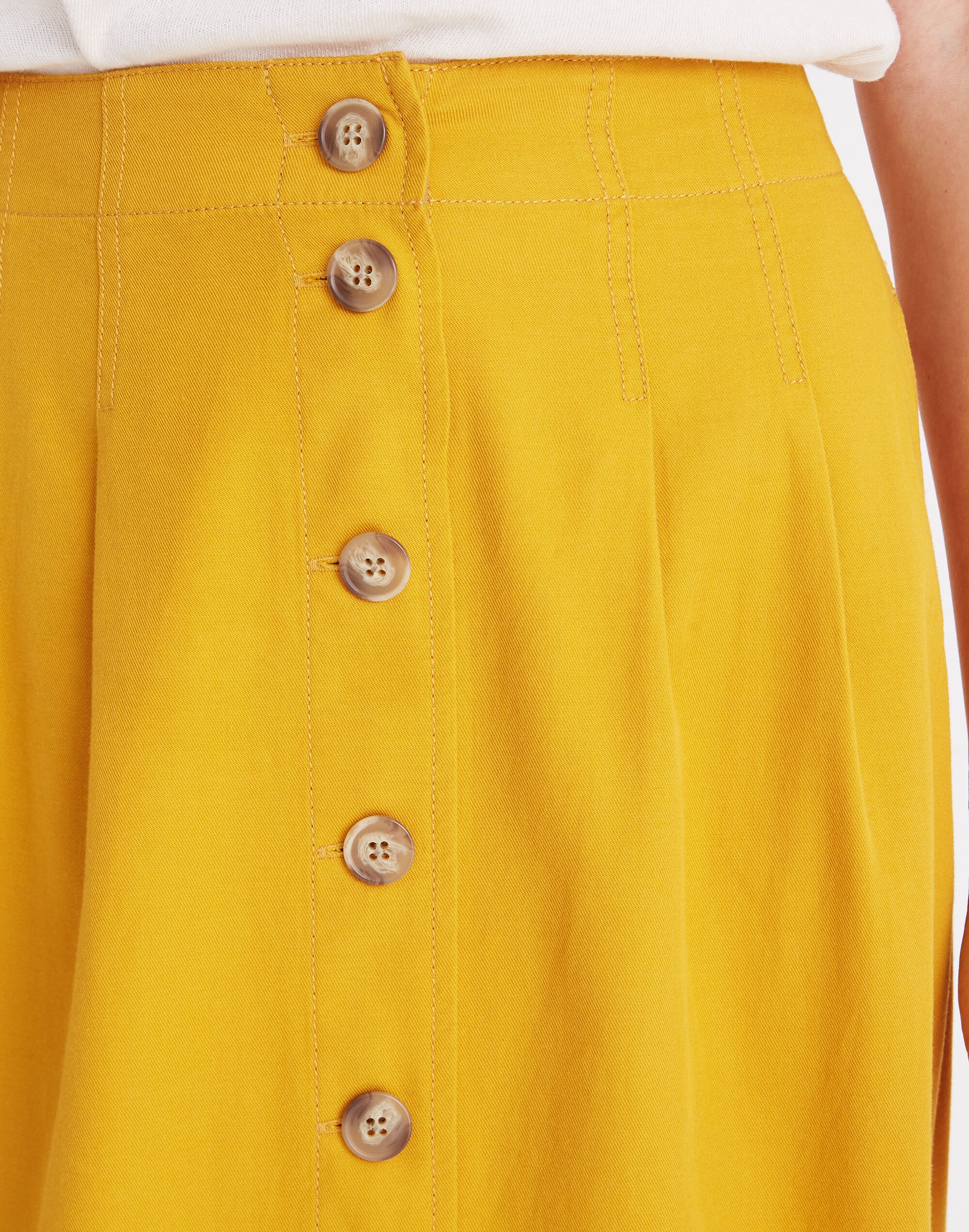 Patio Button-Front Midi Skirt | Madewell