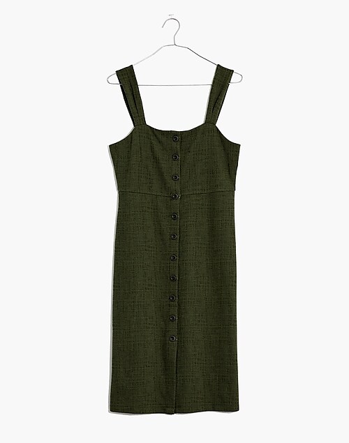 Texture & Thread Button-Front Swing Tank