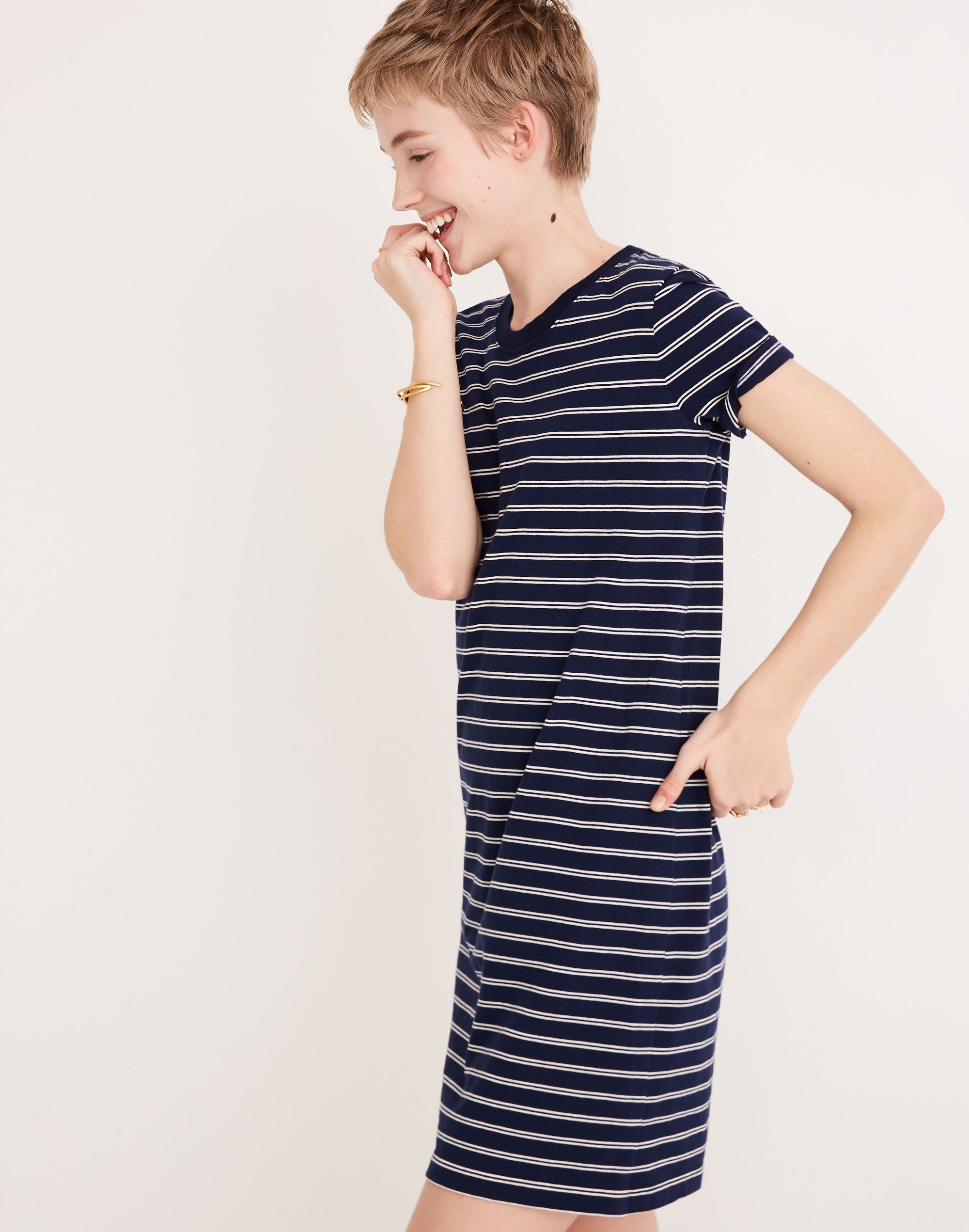 madewell striped t shirt dress