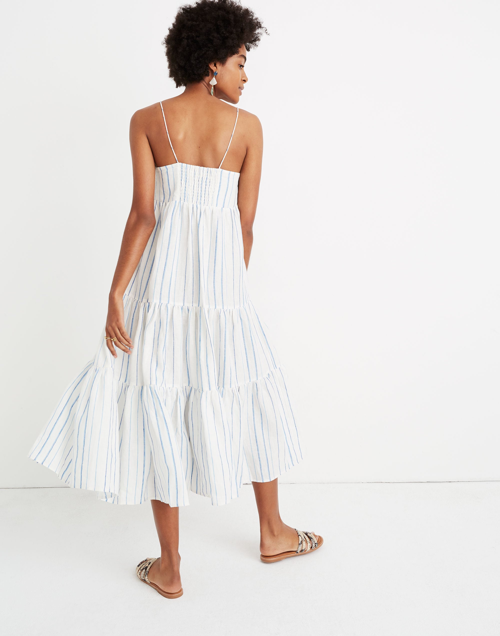 Cami Tier Midi Dress in Stripe