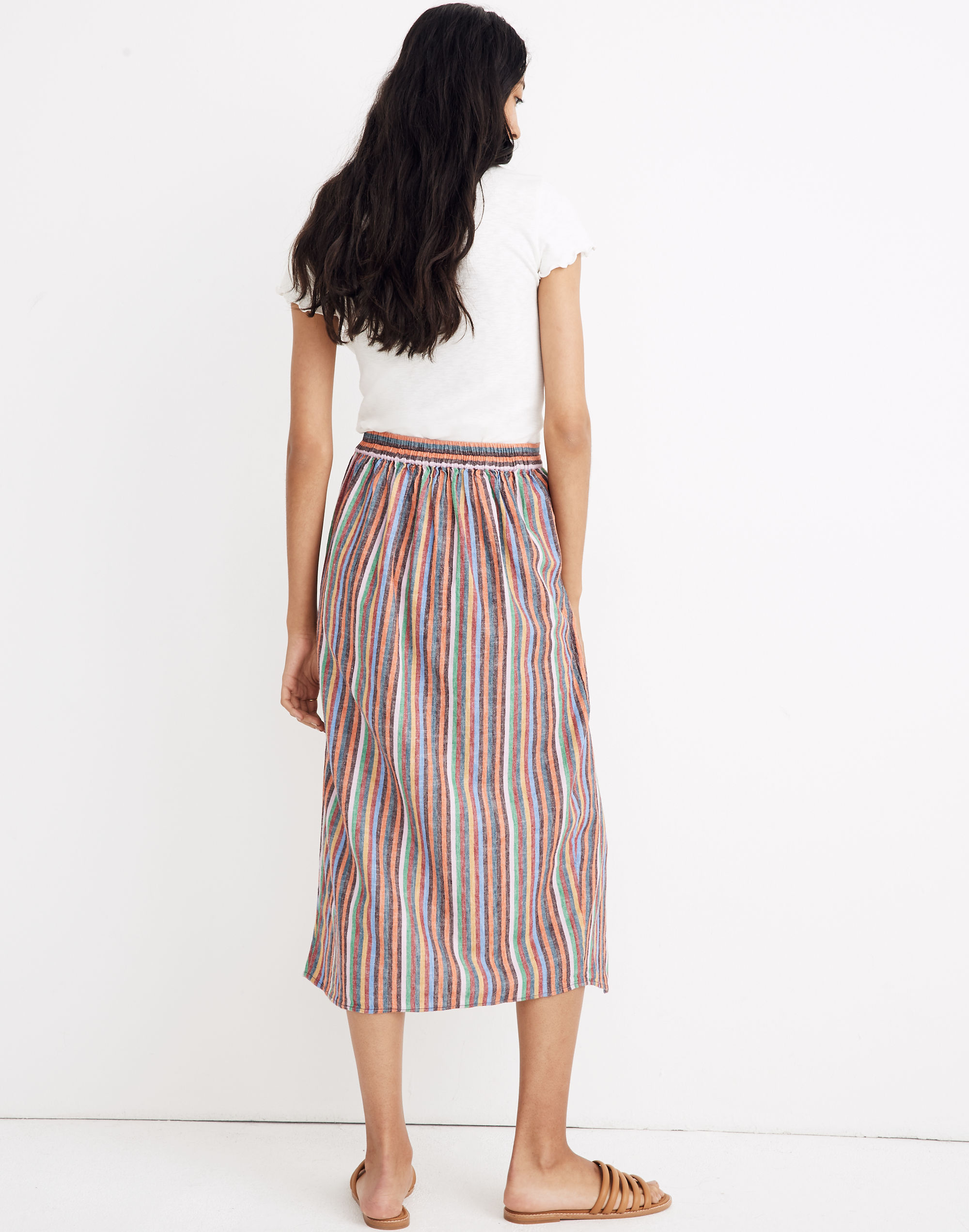 Overlay Skirt in Rainbow Stripe | Madewell