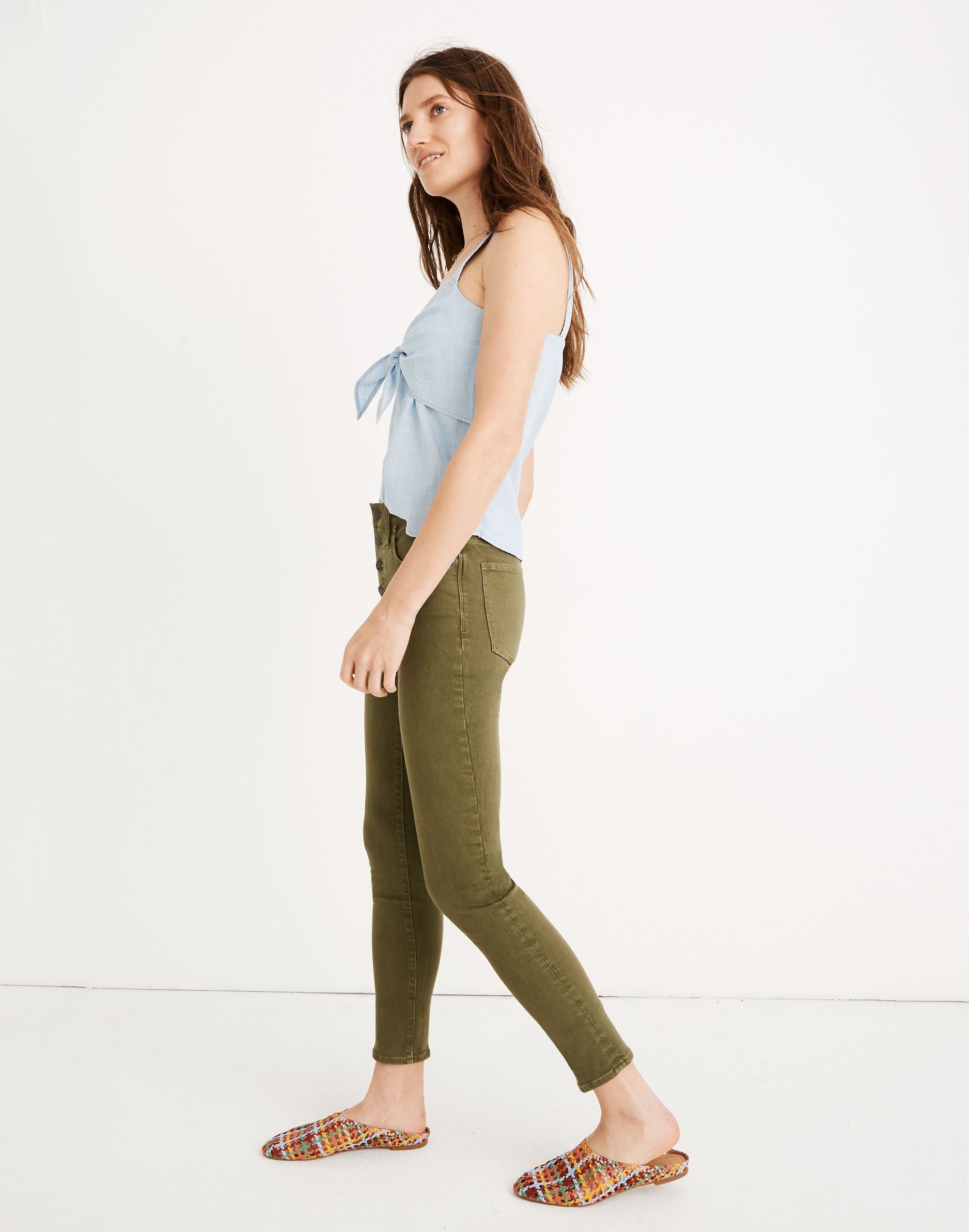 Women's Green Skinny Jeans