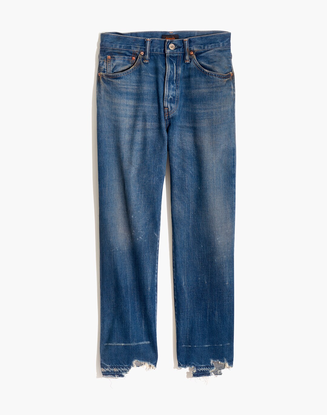 Chimala® Selvedge Denim Used Ankle Cut Jeans