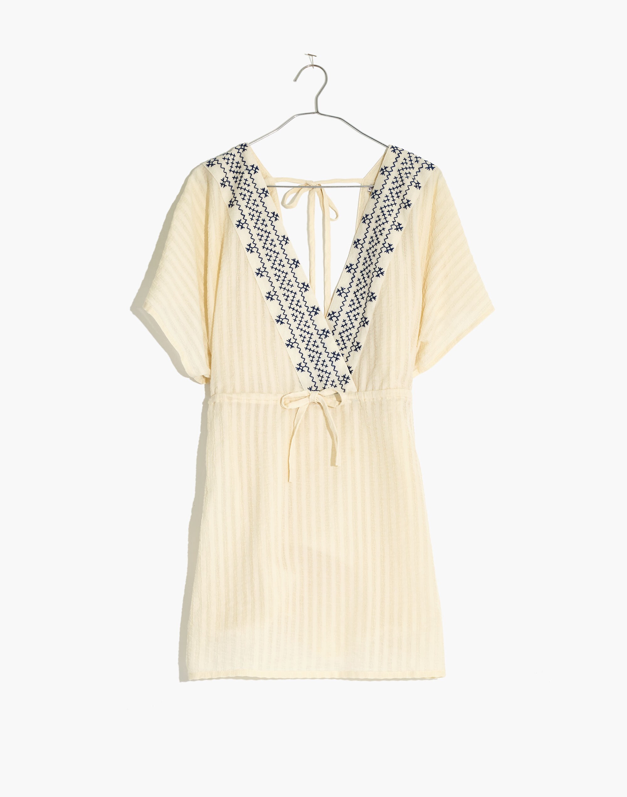 Embroidered Tie-Back Cover-Up Dress | Madewell