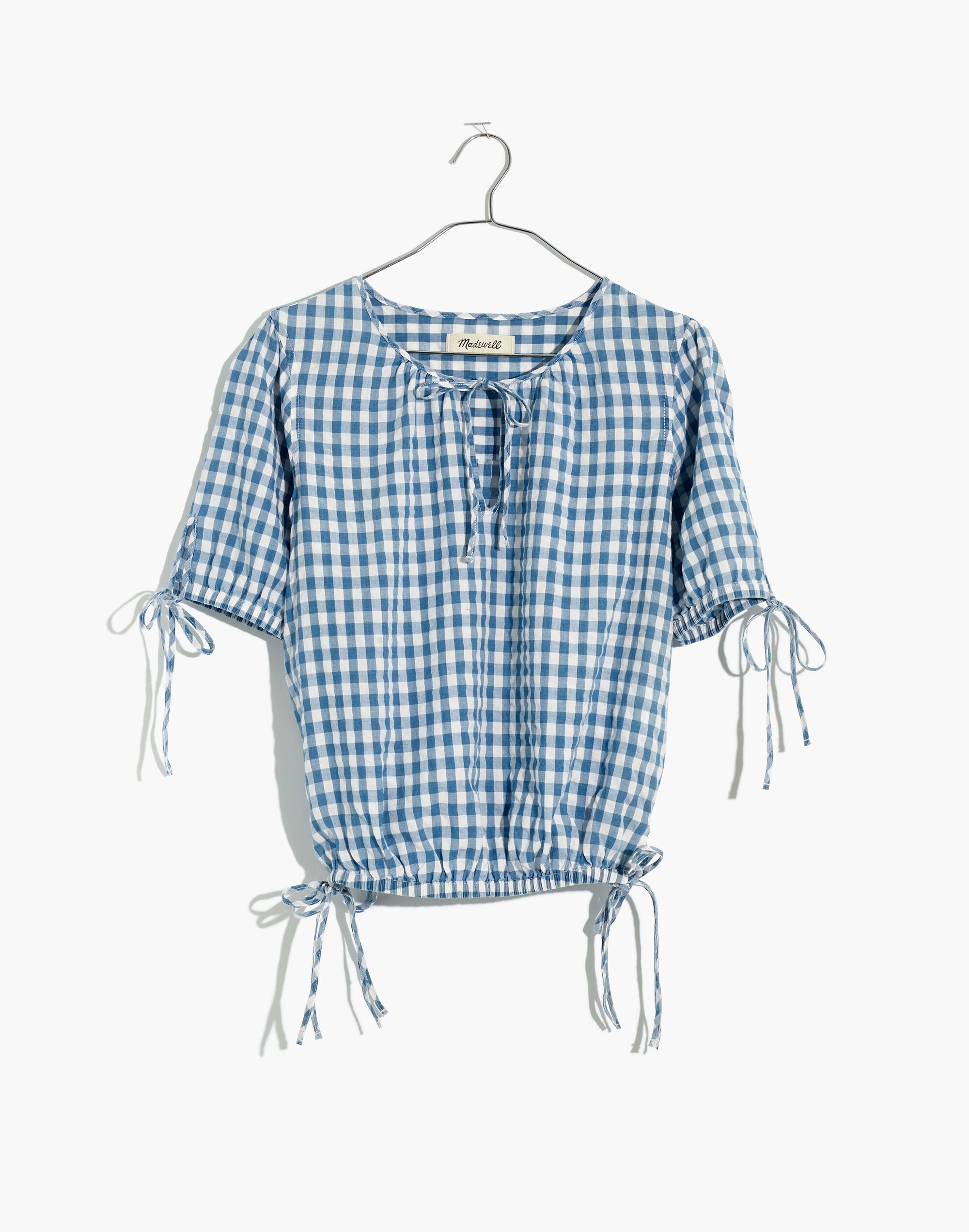 Gingham Side-Tie Tee | Madewell