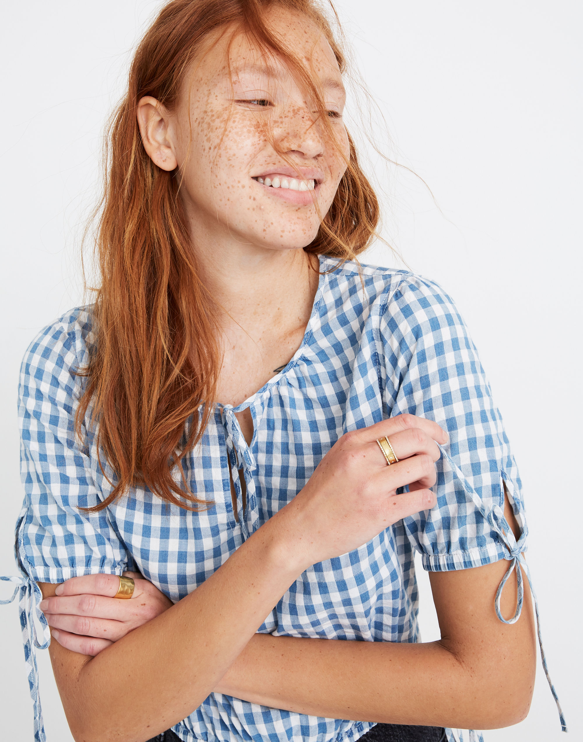 Gingham Side-Tie Tee | Madewell