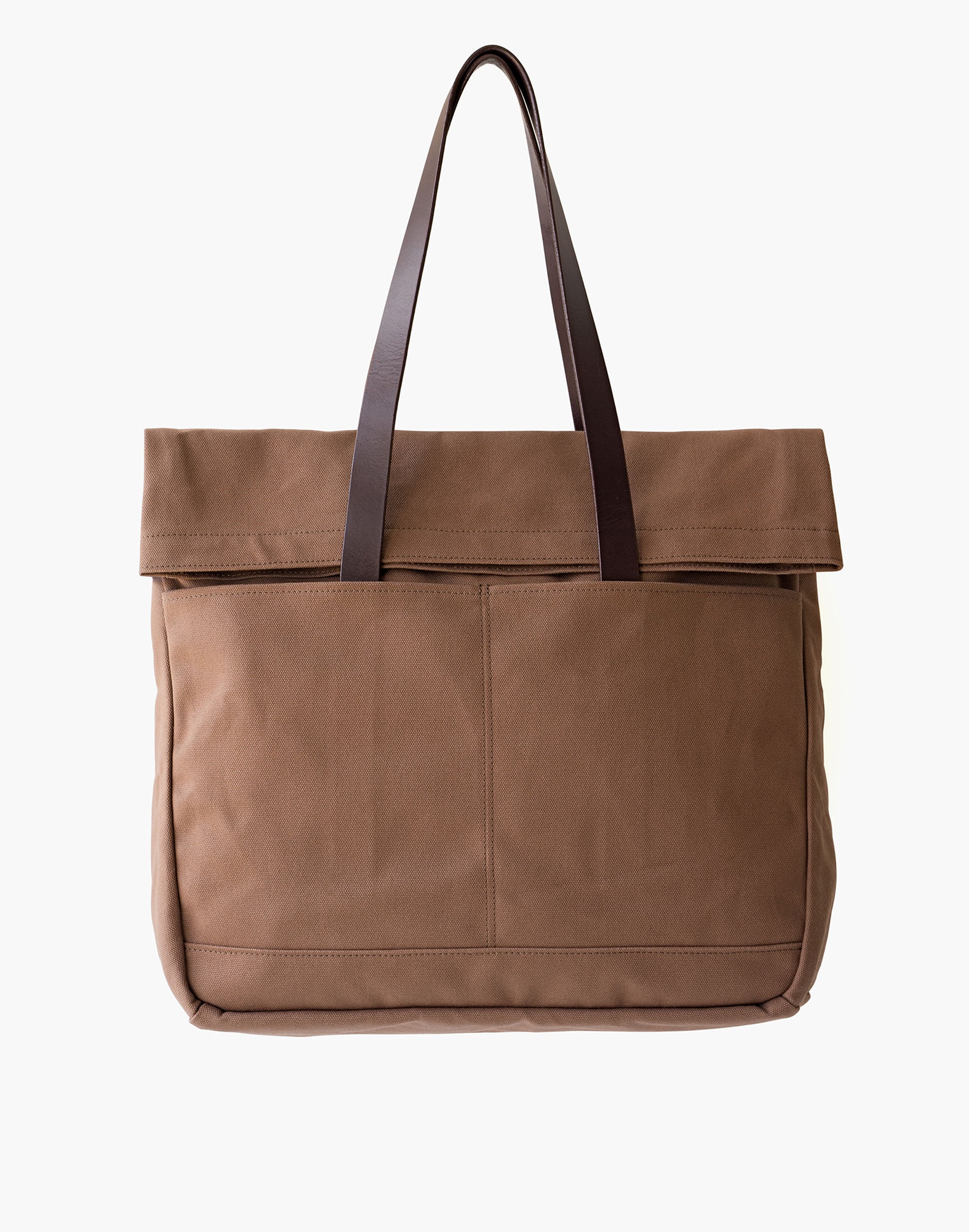 Mw Makr Canvas And Leather Fold Weekender Bag In Brown