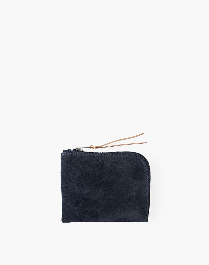 Canvas Zip Slim Wallet, Navy - MAKR