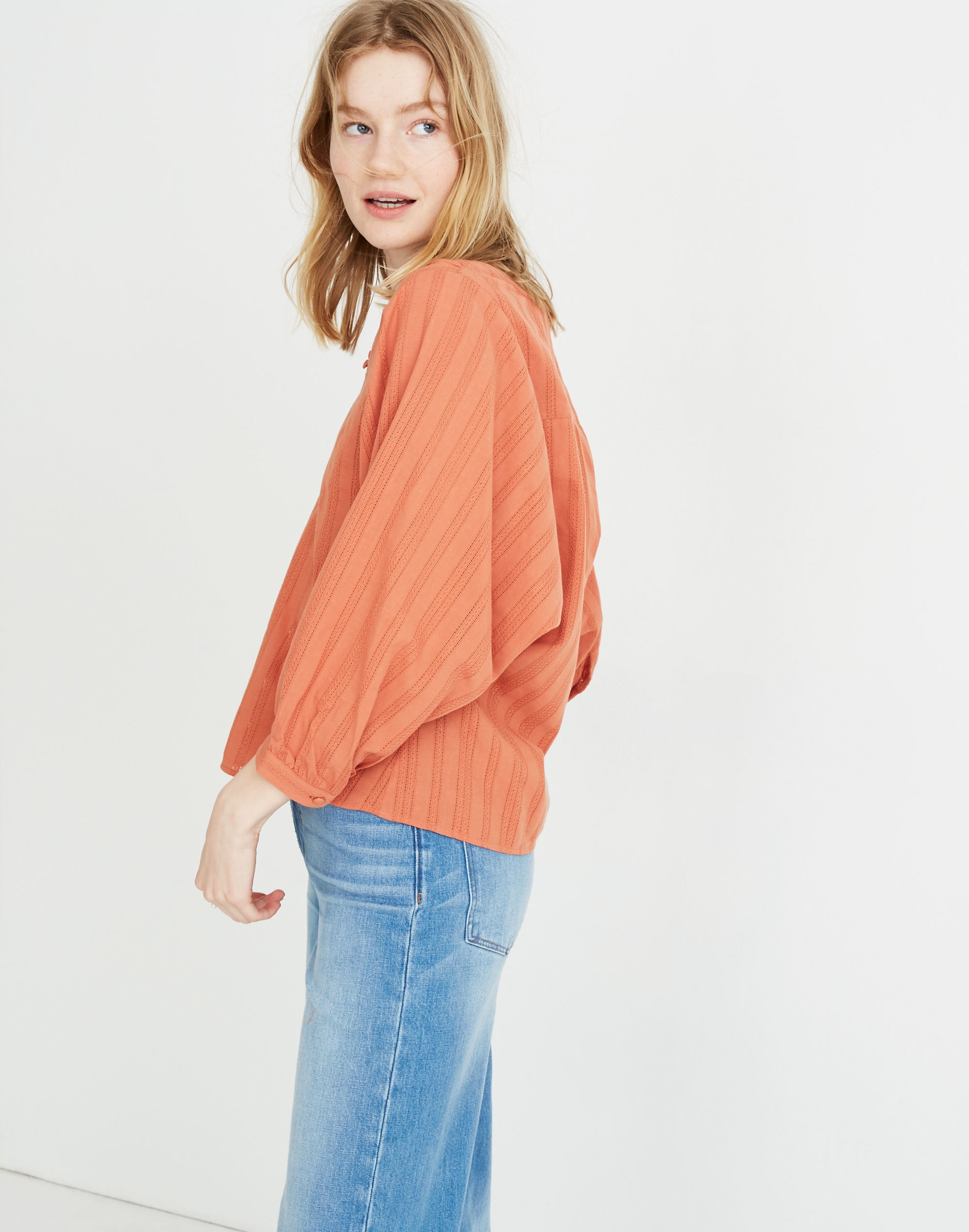 Raglan Peasant Top in Stripe | Madewell