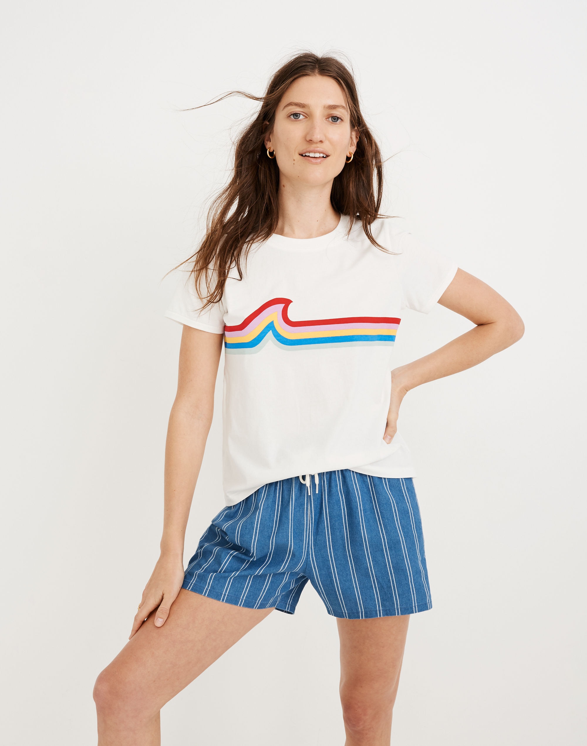 Rainbow Wave Graphic Northside Vintage Tee | Madewell